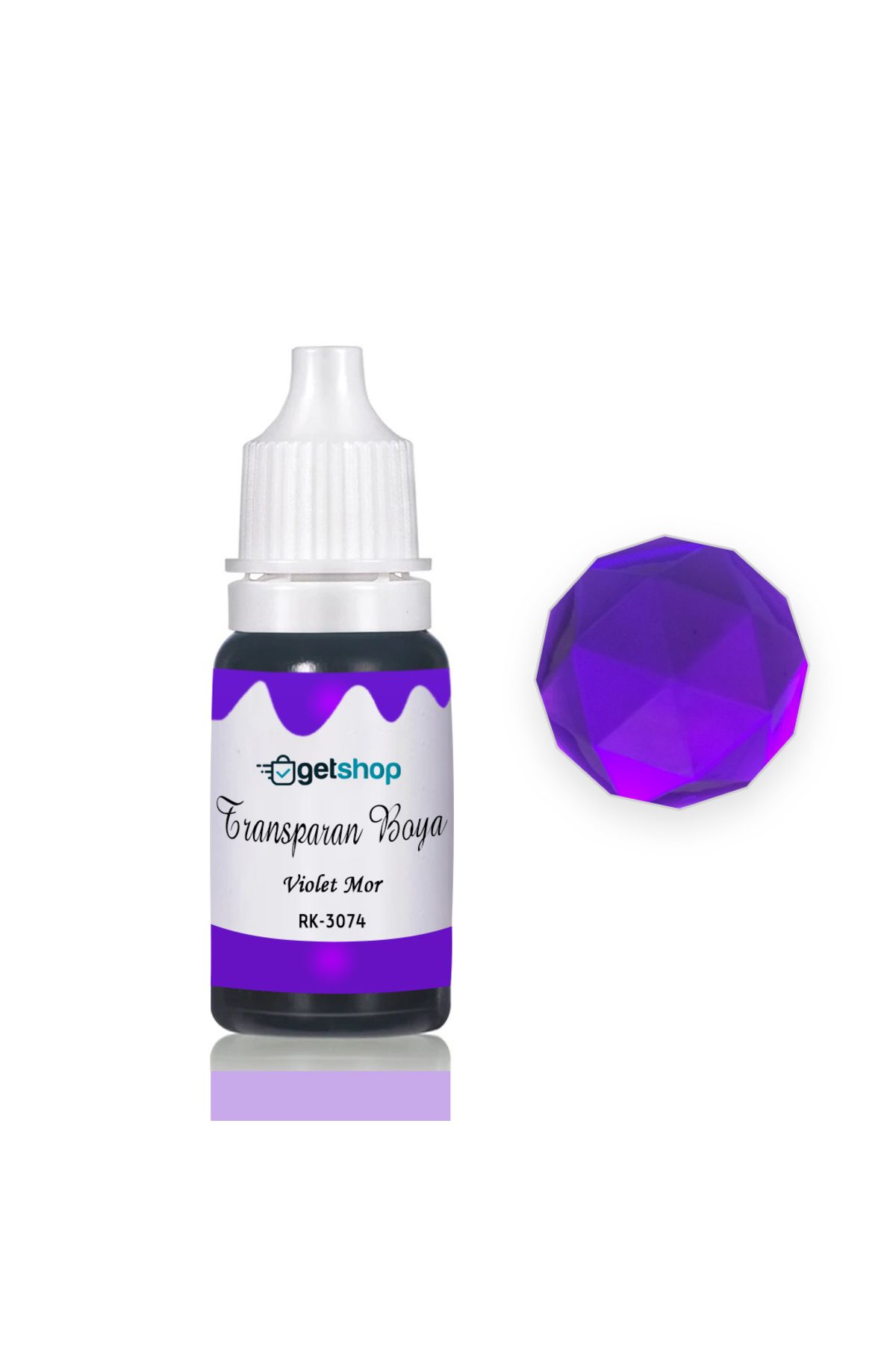 Getshopmini Epoksi Transparan Boya Pigment Violet - 15ml