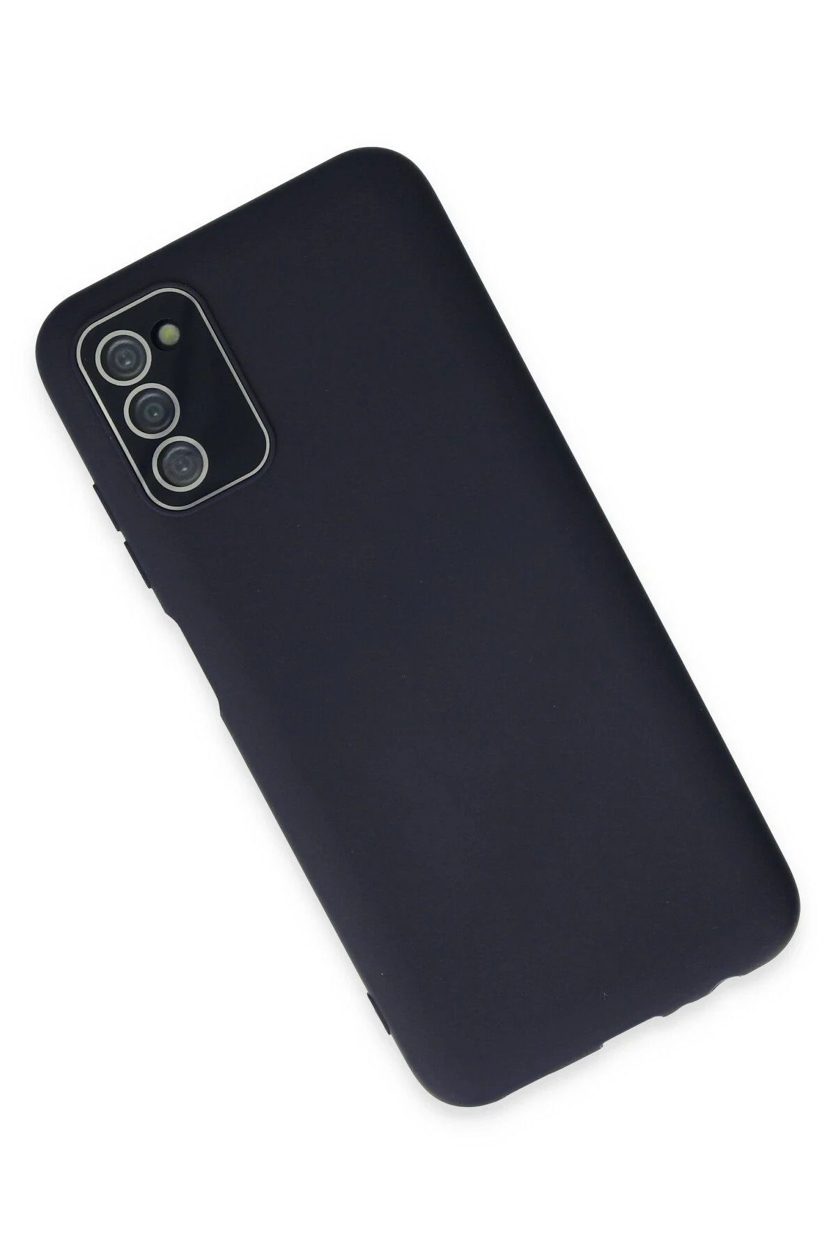 NewFace Samsung Galaxy A03S Kılıf Lansman Glass Kapak - Lacivert NRMSA