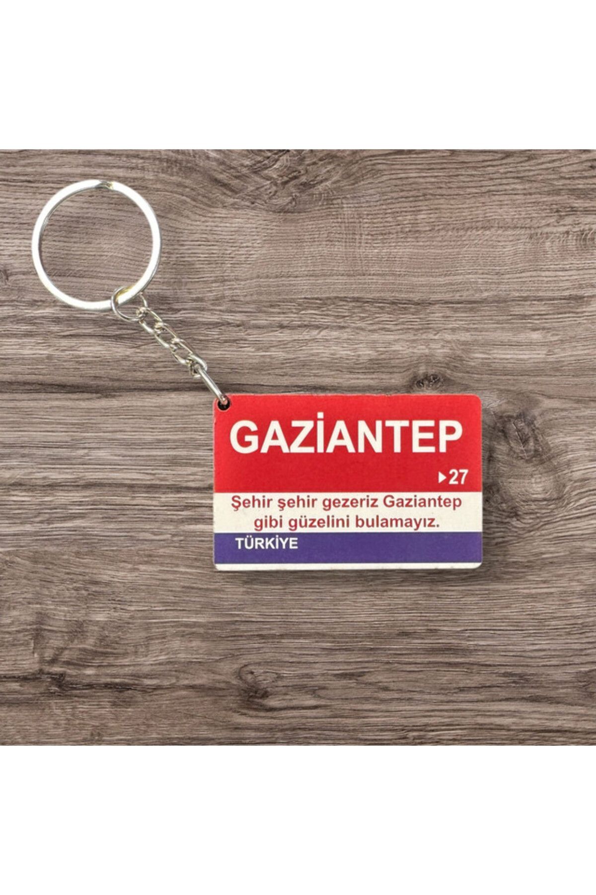 RoyalVance Gaziantep Ahşap Anahtarlık – İl ve Şehir Temalı Hediyelik