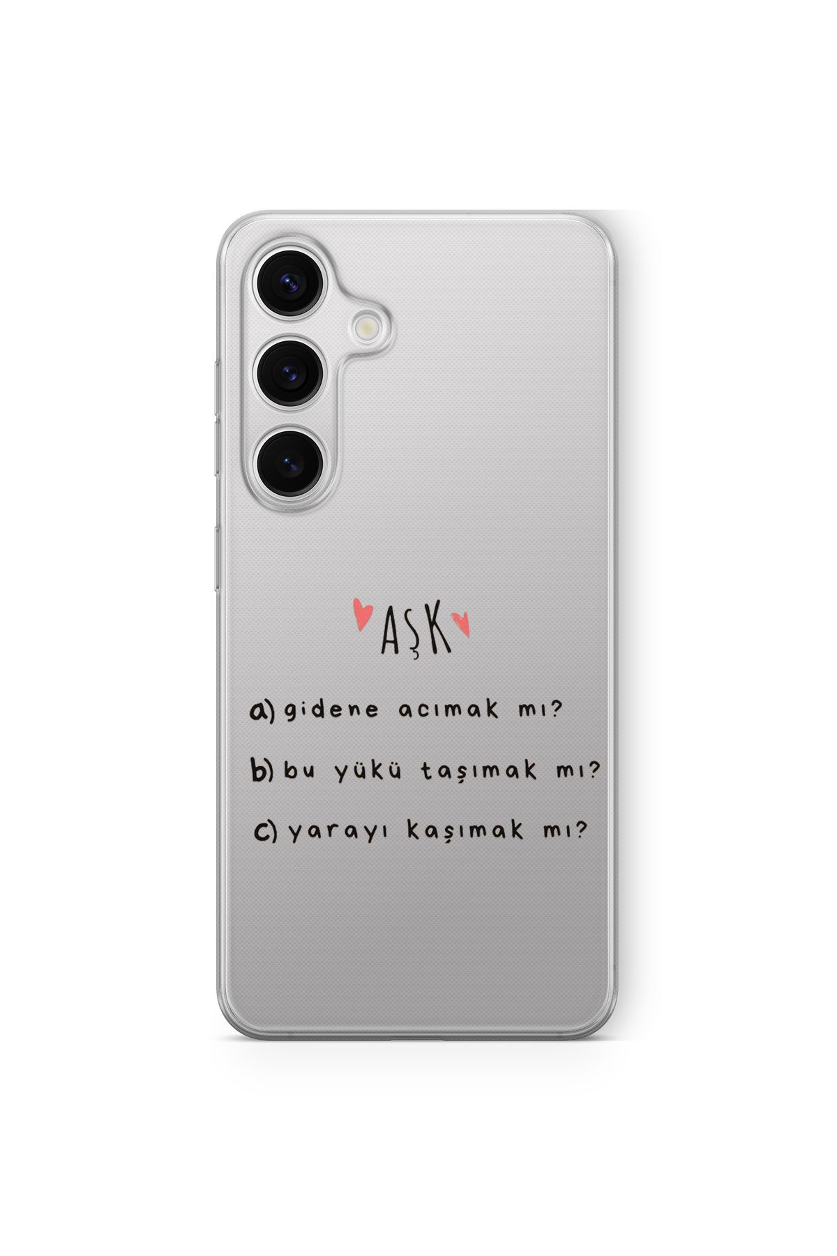 Space Star Samsung Galaxy S23 Uyumlu Aşk Tasarım Baskılı Şeffaf Kılıf