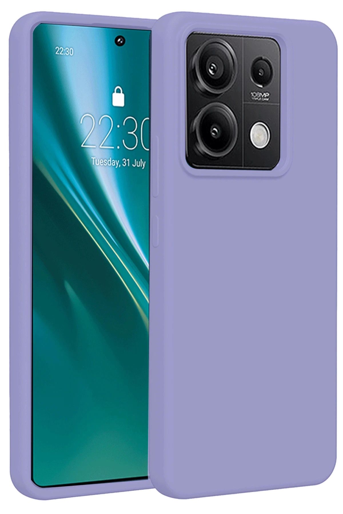 NewFace Xiaomi Redmi Note 13 Pro 5G Kılıf First Silikon - Lila BSTMY