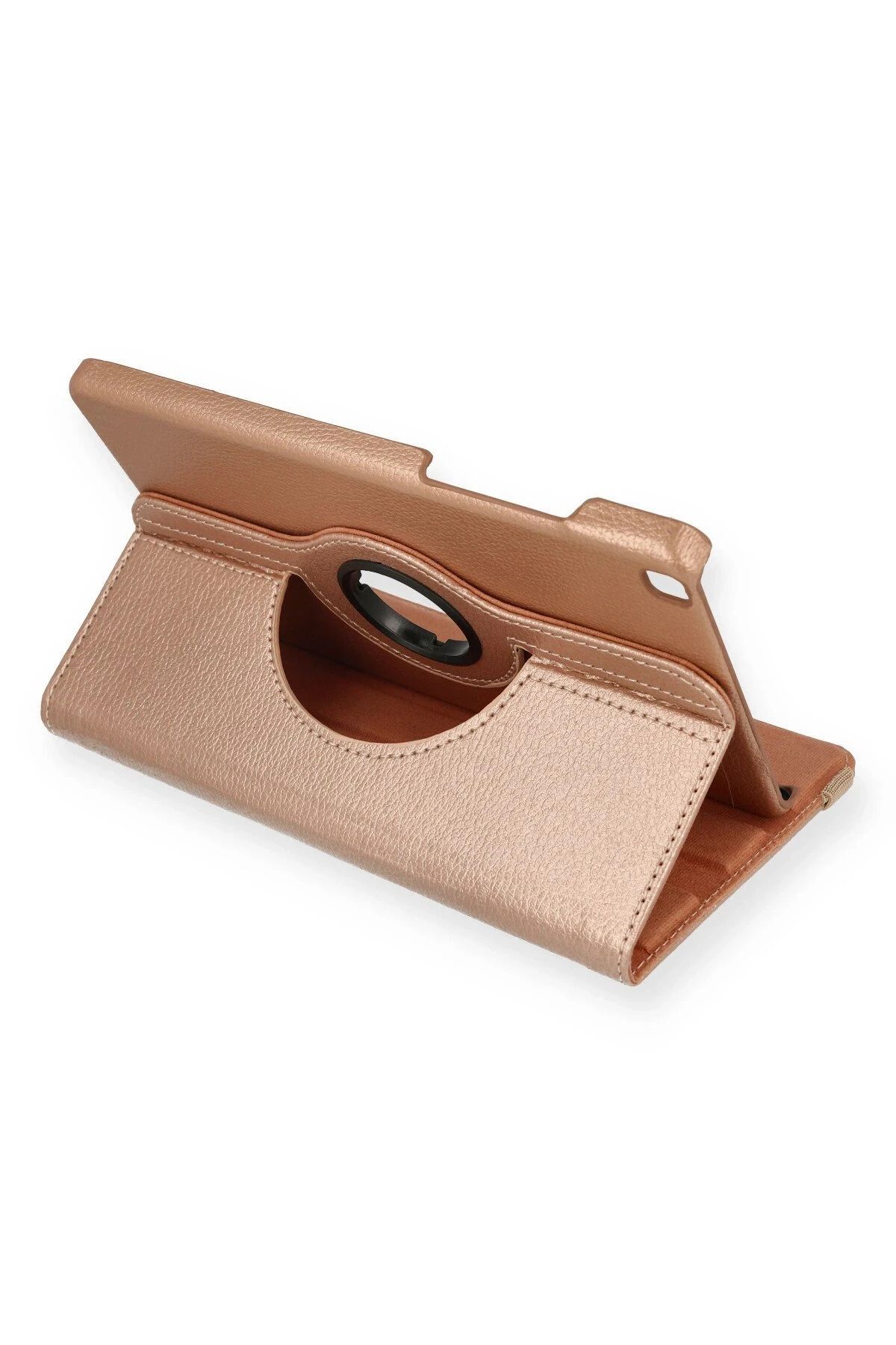 NewFace Samsung Galaxy Tab A9 Kılıf 360 Tablet Deri Kılıf - Rose Gold BSTMY