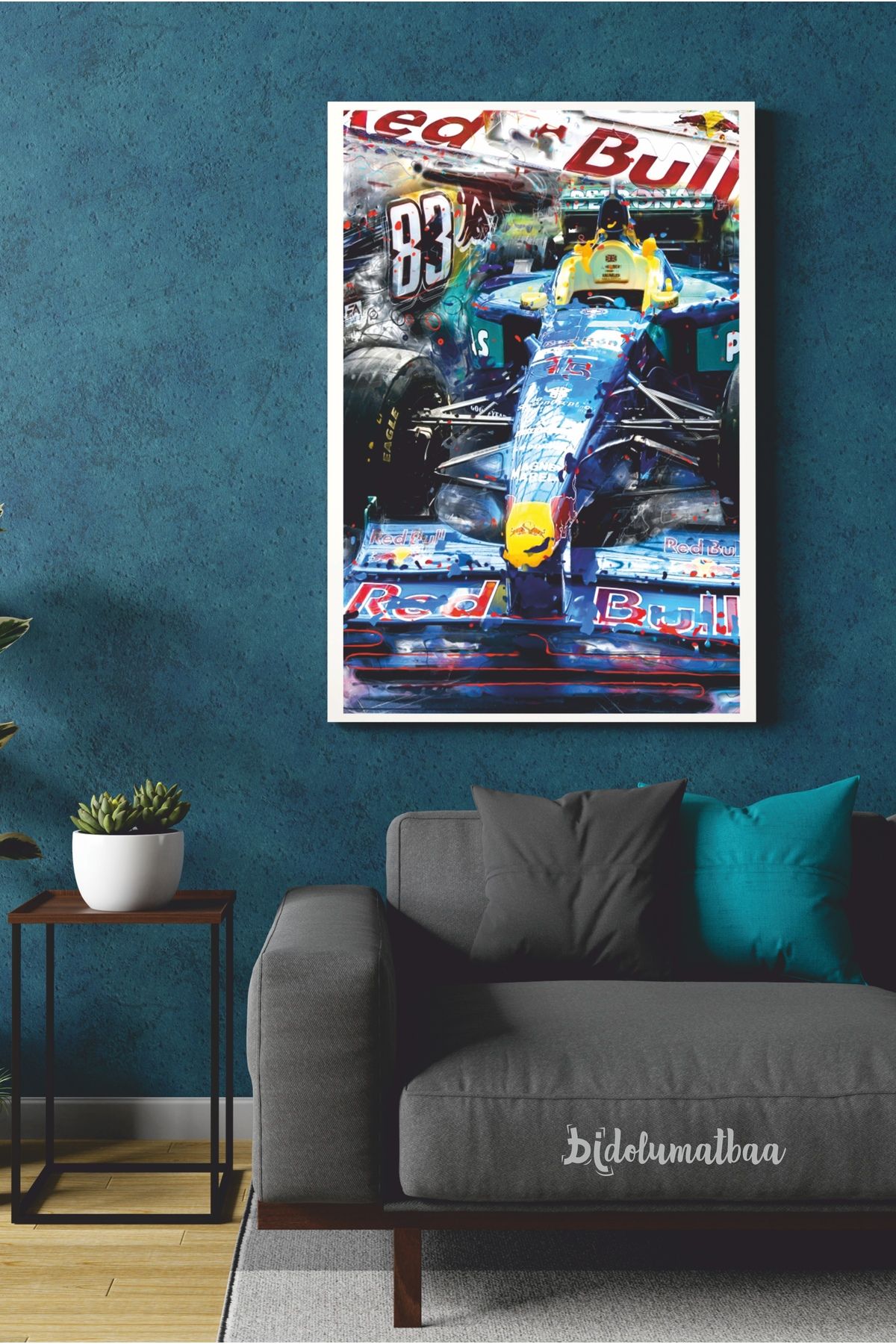 Bidolumatbaa Formula 1 Redbull Yarış Duvar Poster Afiş - Folyo - Çerçevesiz