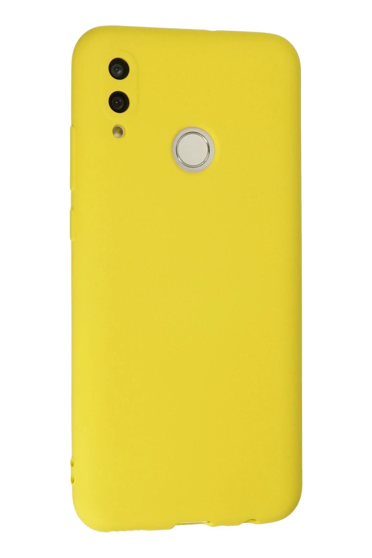 NewFace Huawei P Smart 2019 Uyumlu Kılıf Nano içi Kadife Silikon - Sarı SVLRS
