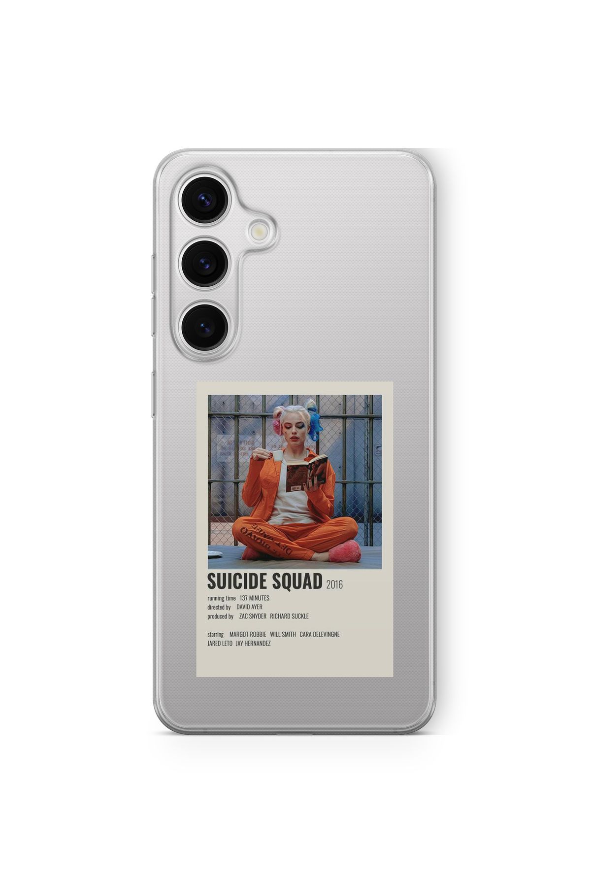 Space Star Samsung Galaxy A16 Uyumlu Suicide Squad Poster Tasarım Baskılı Şeffaf Kılıf