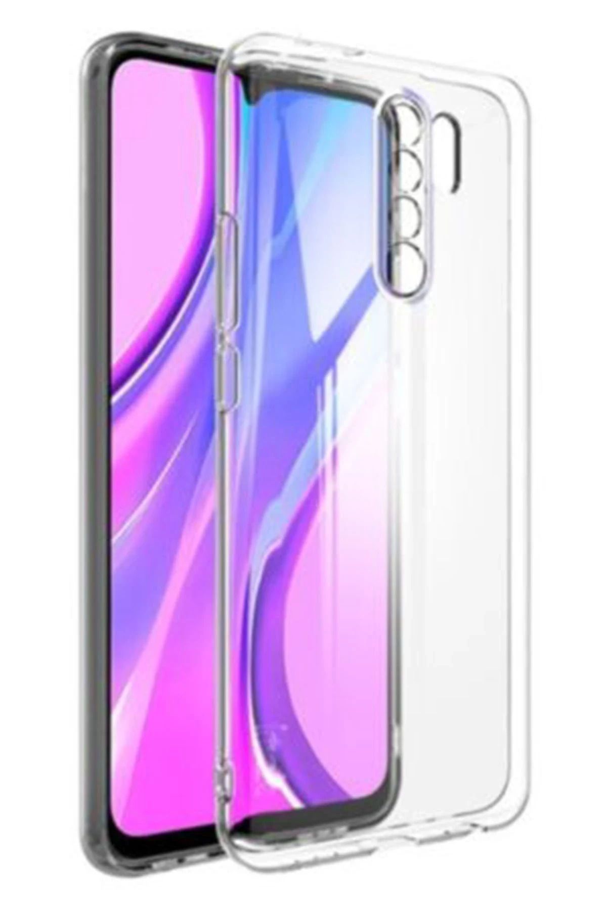 NewFace Xiaomi Redmi 9 Kılıf Lüx Şeffaf Silikon - Şeffaf NRMSA