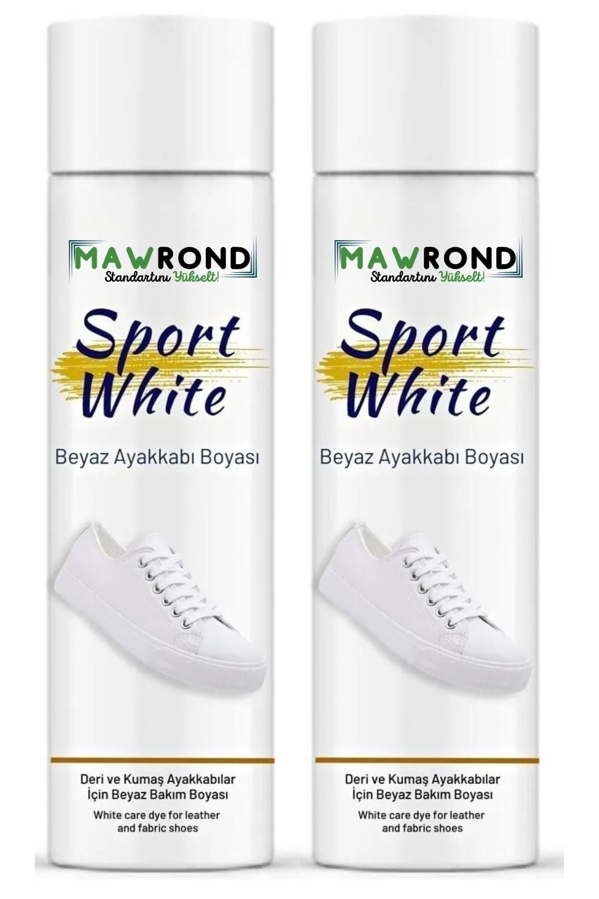 Mawrond 2 Adet Beyaz Ayakkabı Boyası, Deri, Kanvas, Spor Ayakkabı Boyası, Beyazlatıcı Boya Sport White