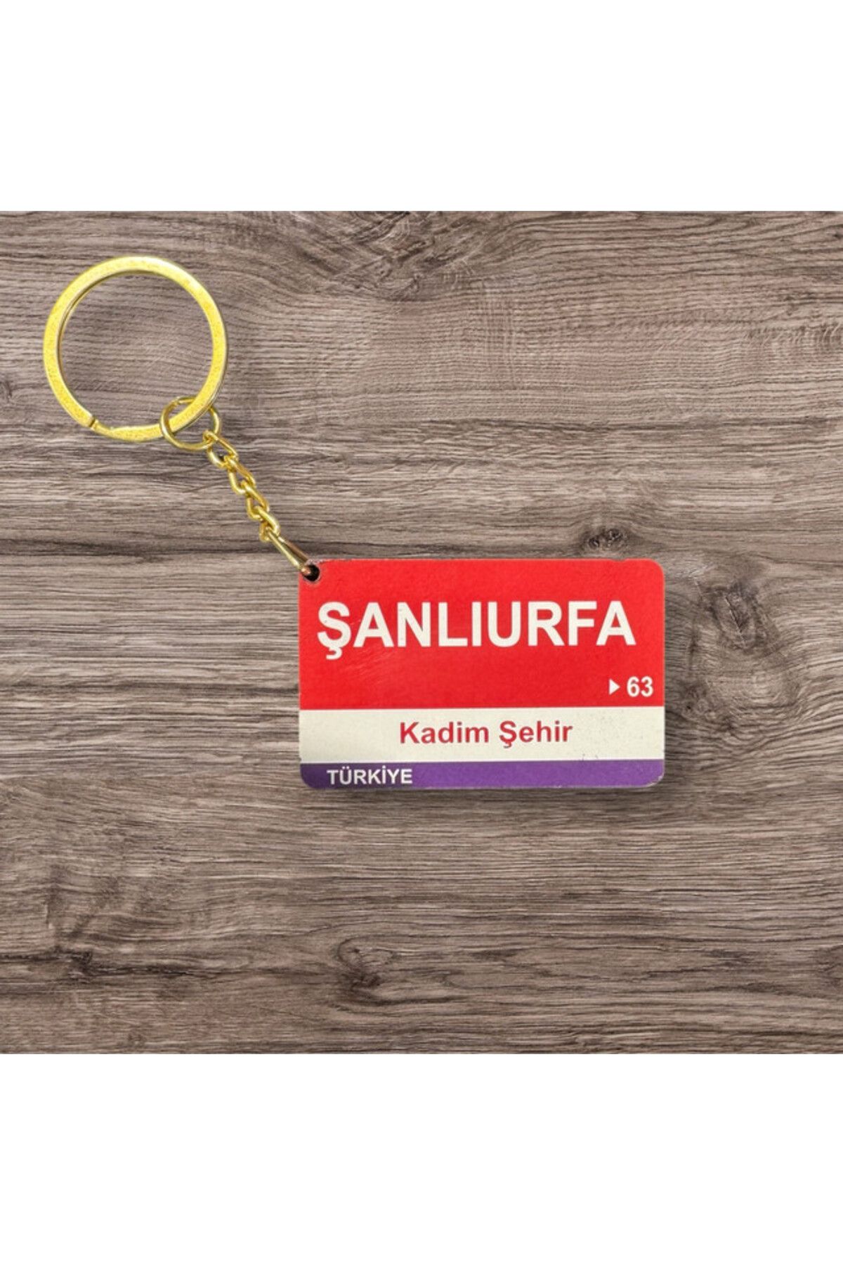 RoyalVance Şanlıurfa Ahşap Anahtarlık – İl ve Şehir Temalı Hediyelik