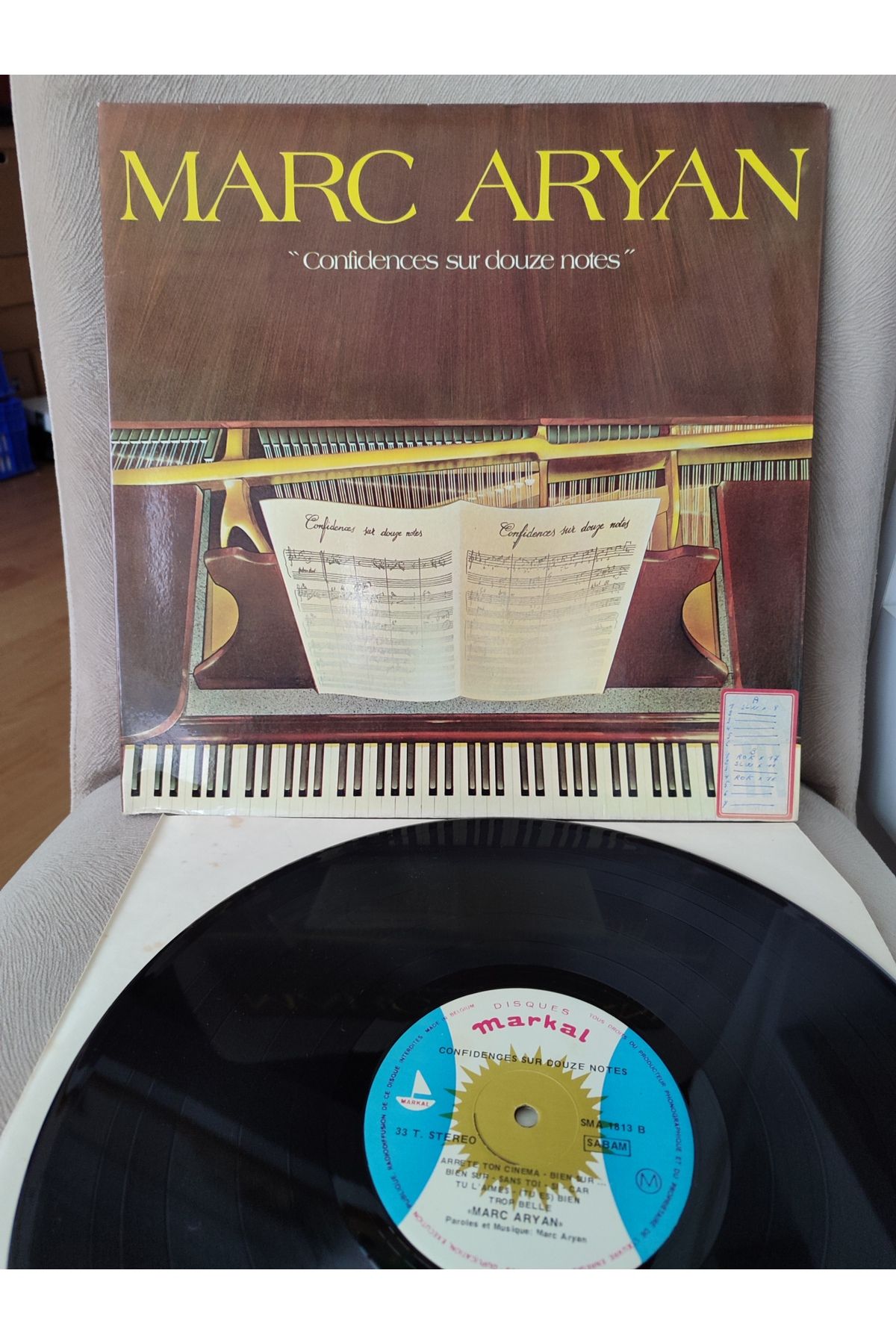 Plakperest MARC ARYAN - Confidences Sur Douze Notes - 1978 Belçika Basım LP Plak Albüm 2.EL