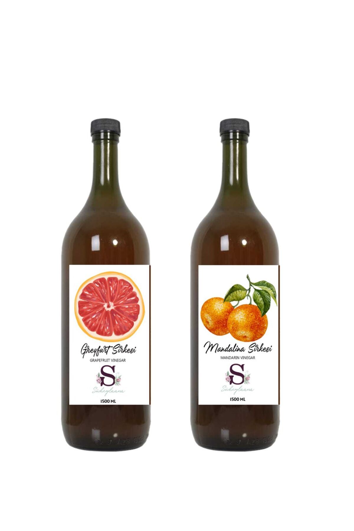 Süheylaana Doğal Greyfurt Sirkesi 1500 Ml - Doğal Mandalina Sirkesi 1500 Ml