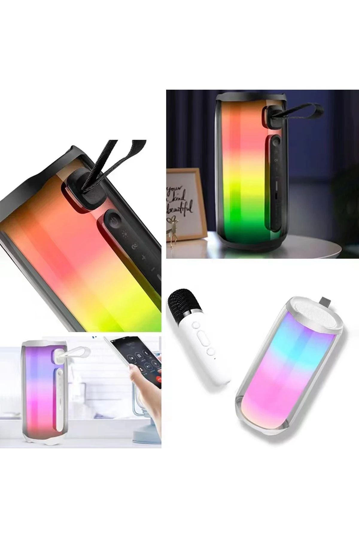 NewFace Pluse 8 RGB Kablosuz Hoparlör - Beyaz BSTMY