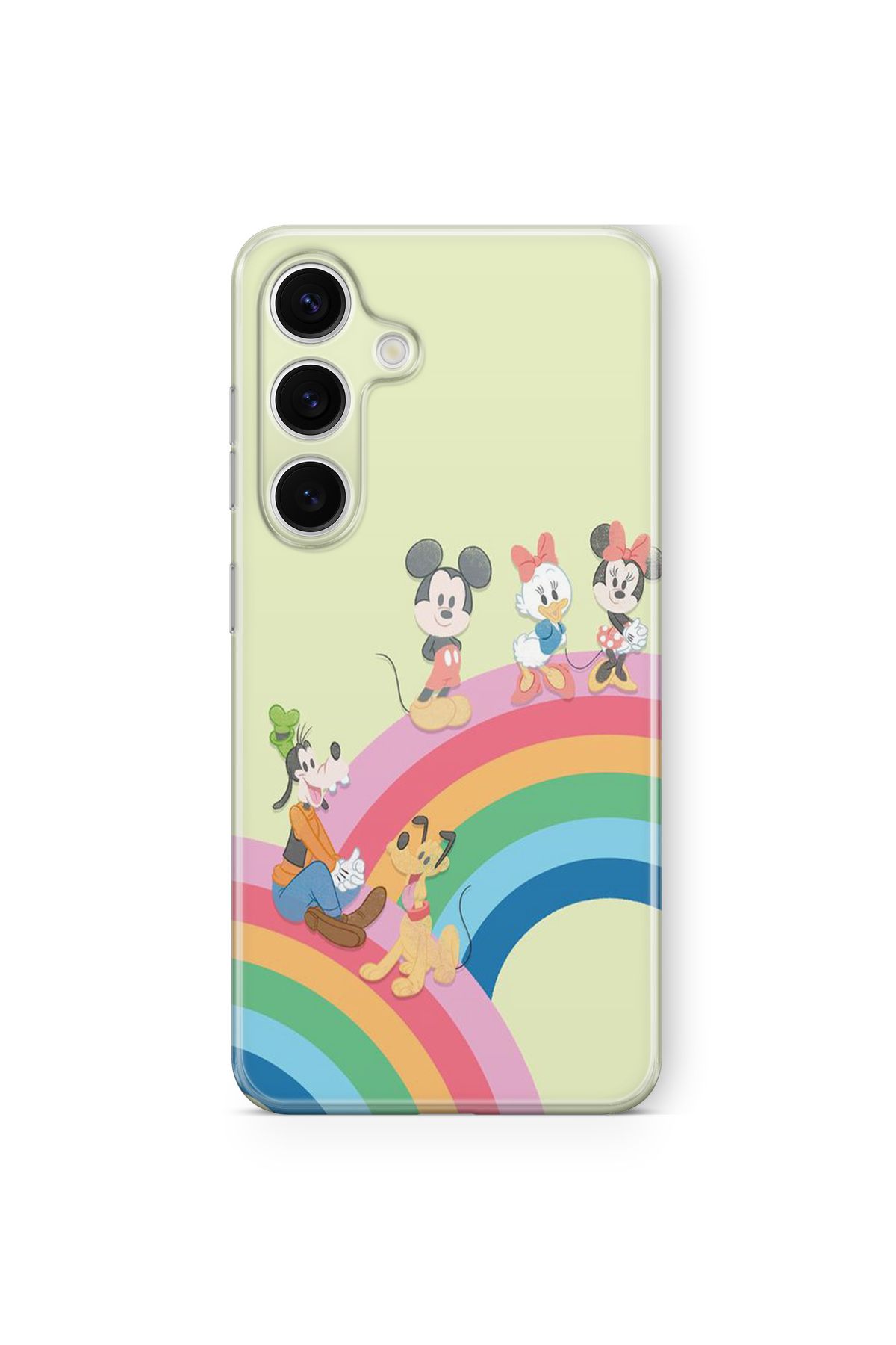 Space Star Samsung Galaxy A04s Uyumlu Disney Kolaj Tasarım Baskılı Şeffaf Kılıf