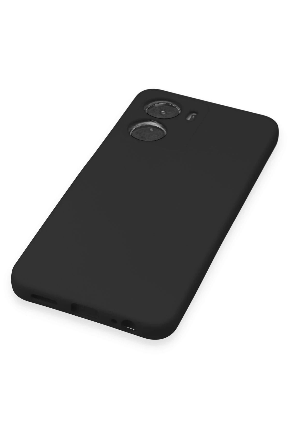 NewFace Vivo Y16 Uyumlu Kılıf Nano içi Kadife Silikon - Siyah