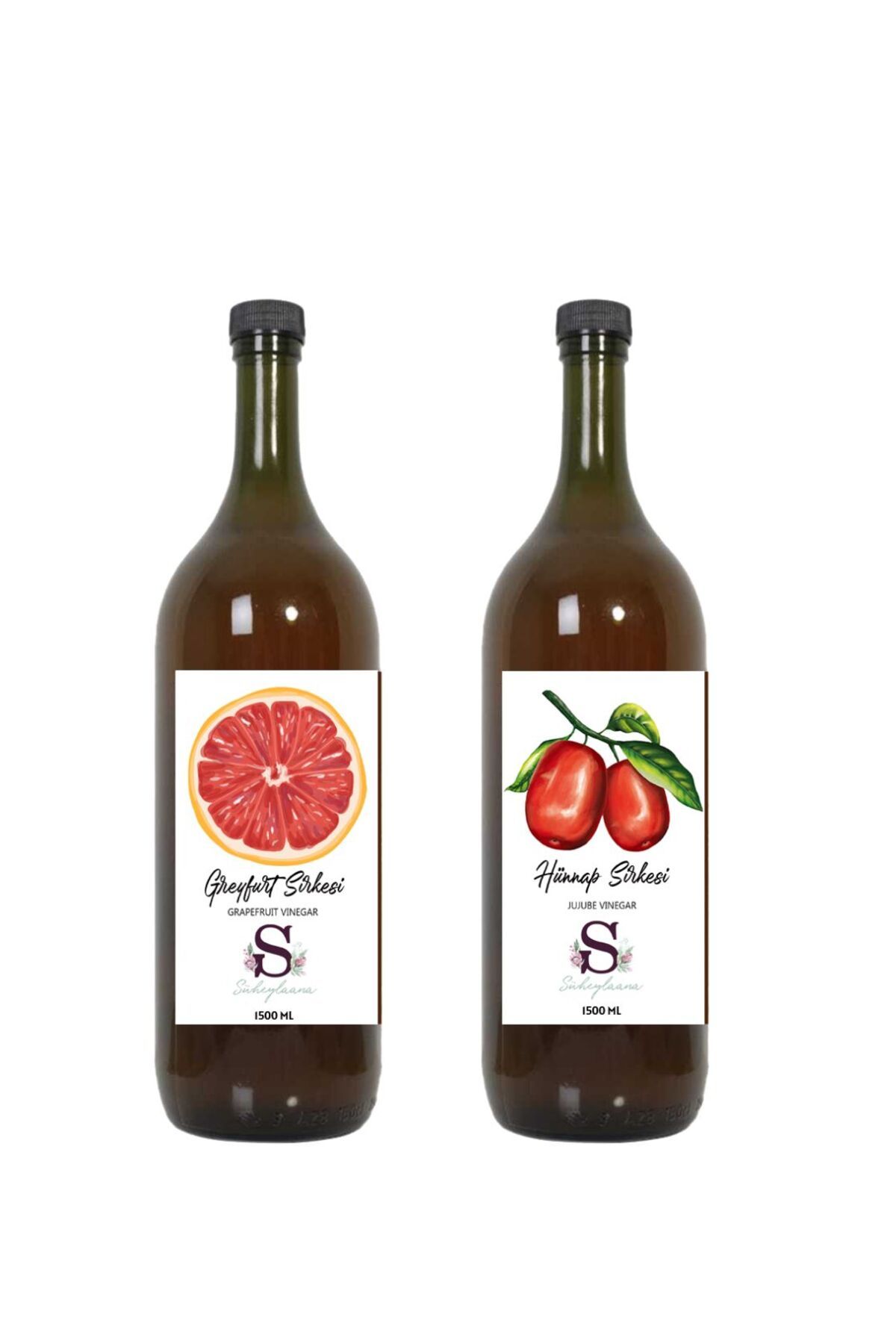 Süheylaana Doğal Greyfurt Sirkesi 1500 Ml - Doğal Hünnap Sirkesi 1500 Ml