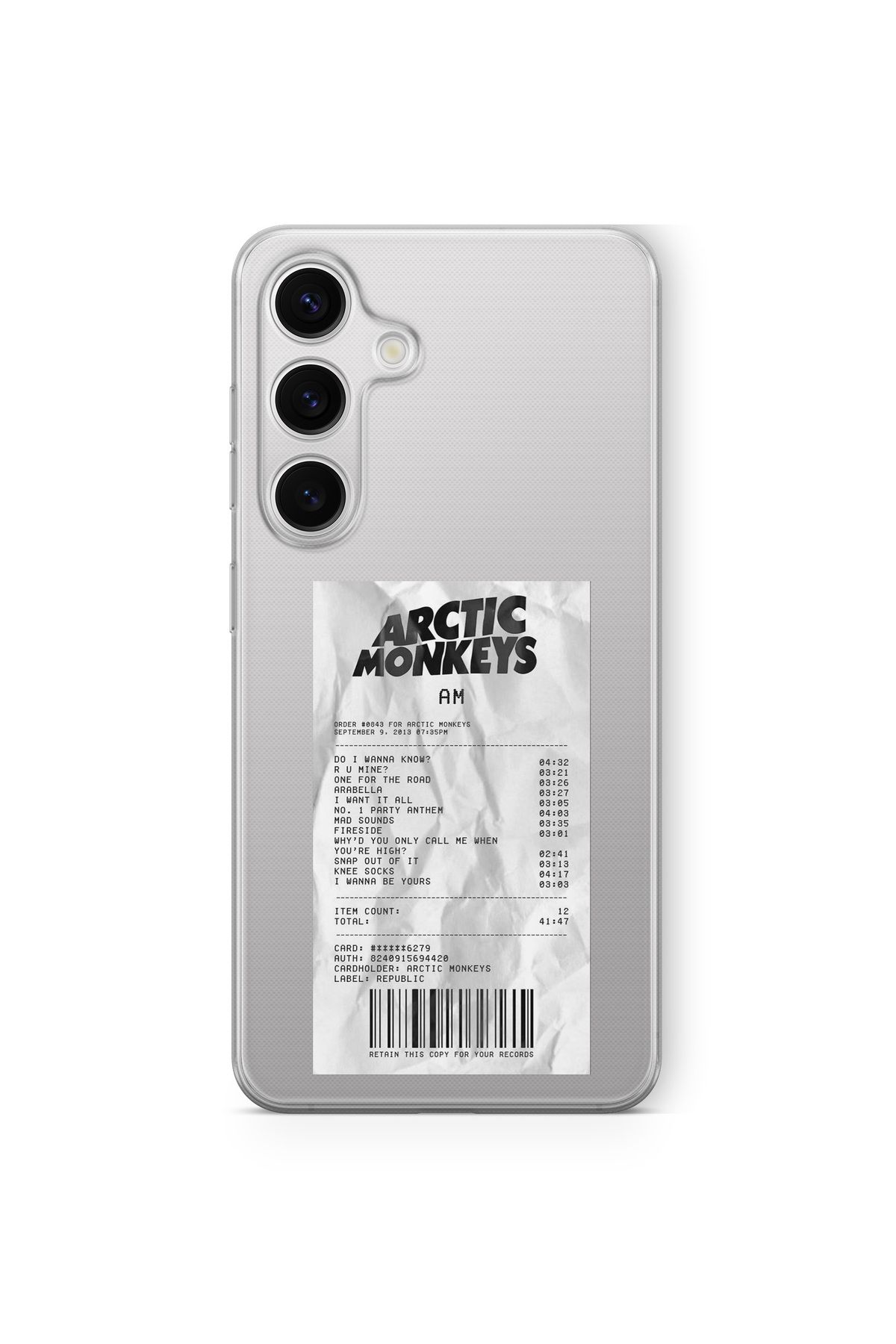 Space Star Samsung Galaxy A05s Uyumlu Arctic Monkeys Albüm Fişi Tasarım Baskılı Şeffaf Kılıf