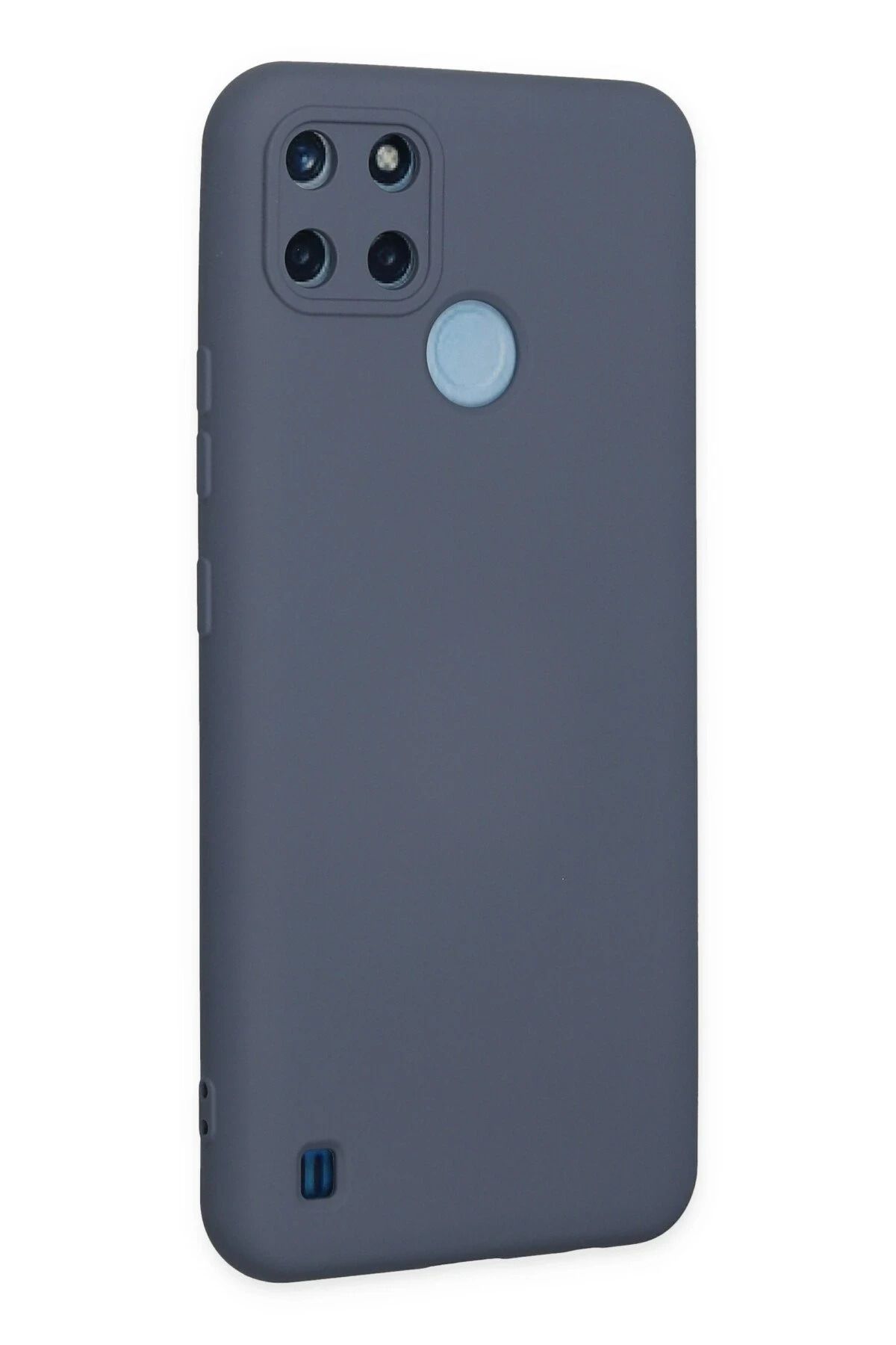 NewFace Realme C25Y uyumlu Kılıf Nano içi Kadife Silikon - Gri BSTMY