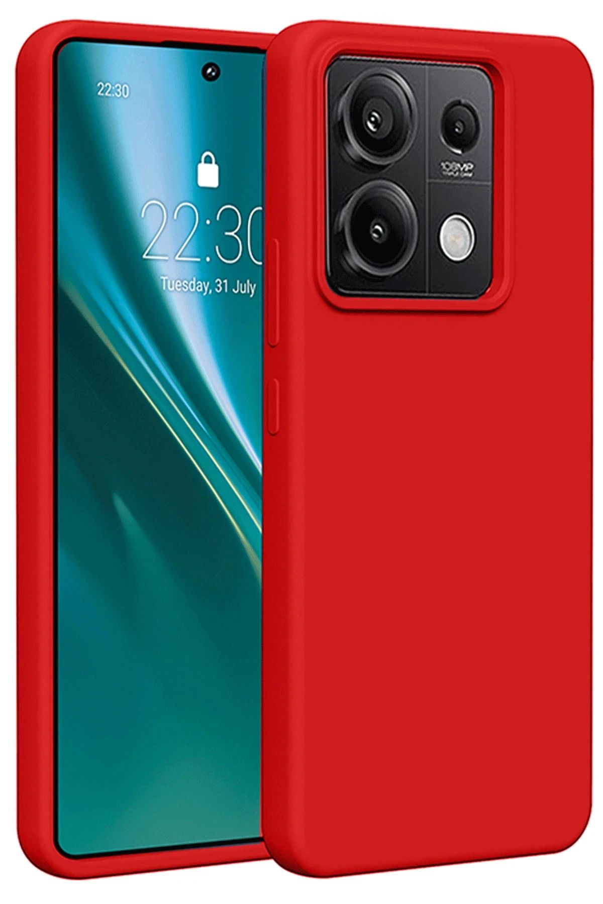 NewFace Xiaomi Redmi Note 13 Pro 5G Kılıf First Silikon - Kırmızı BSTMY