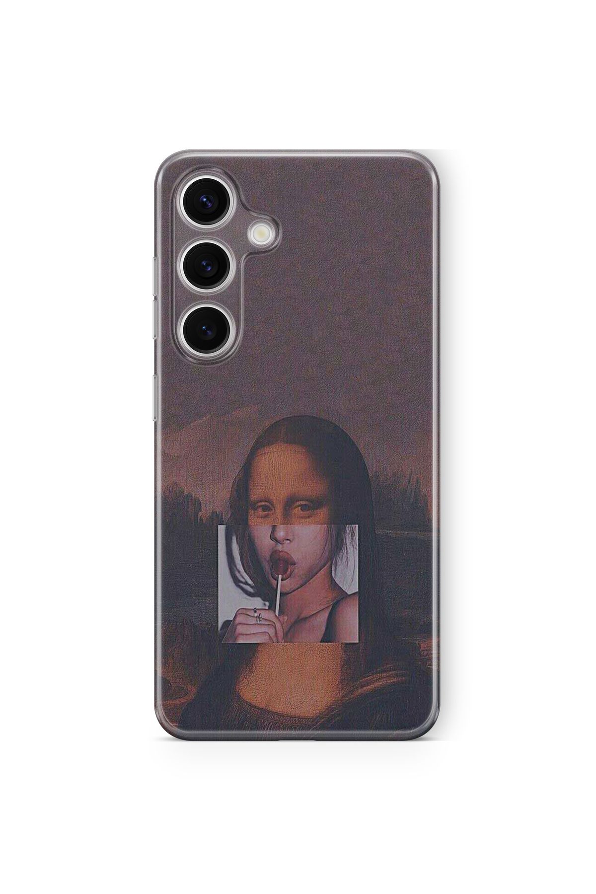 Space Star Samsung Galaxy A25 Uyumlu Mona Lisa Tasarım Baskılı Şeffaf Kılıf