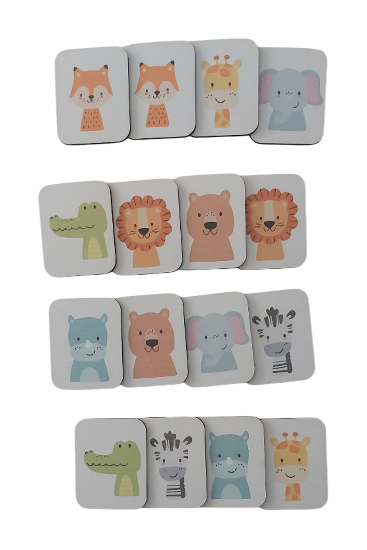 Fizello Ahşap Hayvanlar Eğitici Öğretici Eşleştirme Kartları Bebek Çocuk Oyuncak fotoğrafı 2 (önizleme)