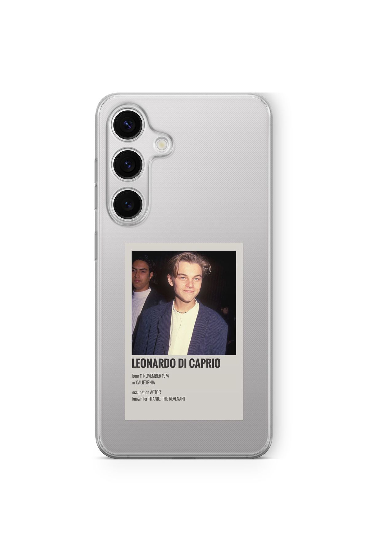 Space Star Samsung Galaxy A16 Uyumlu Leonardo Di Caprio Poster Tasarım Baskılı Şeffaf Kılıf