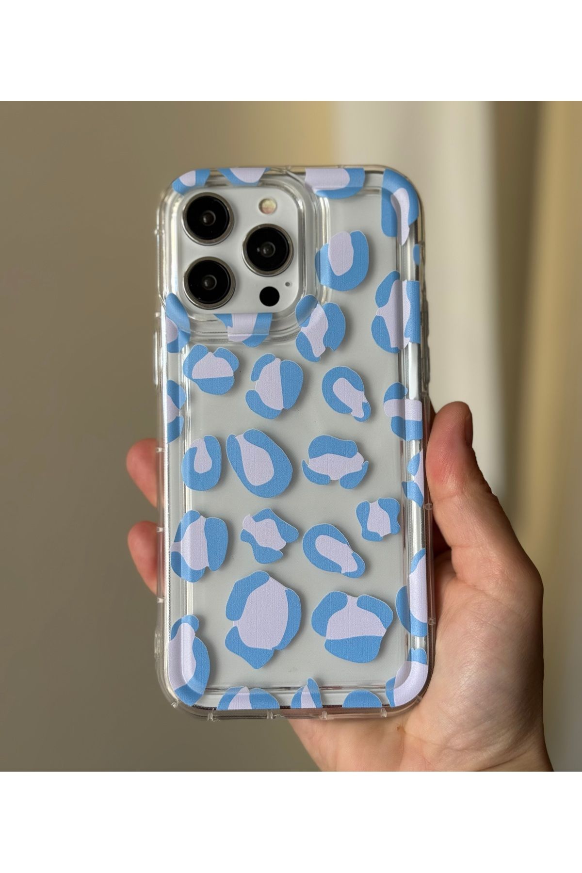 FİŞNEİLETİŞİM İPHONE 14 PROMAX UYUMLU ŞEFFAF LEOPAR DESENLİ KILIF
