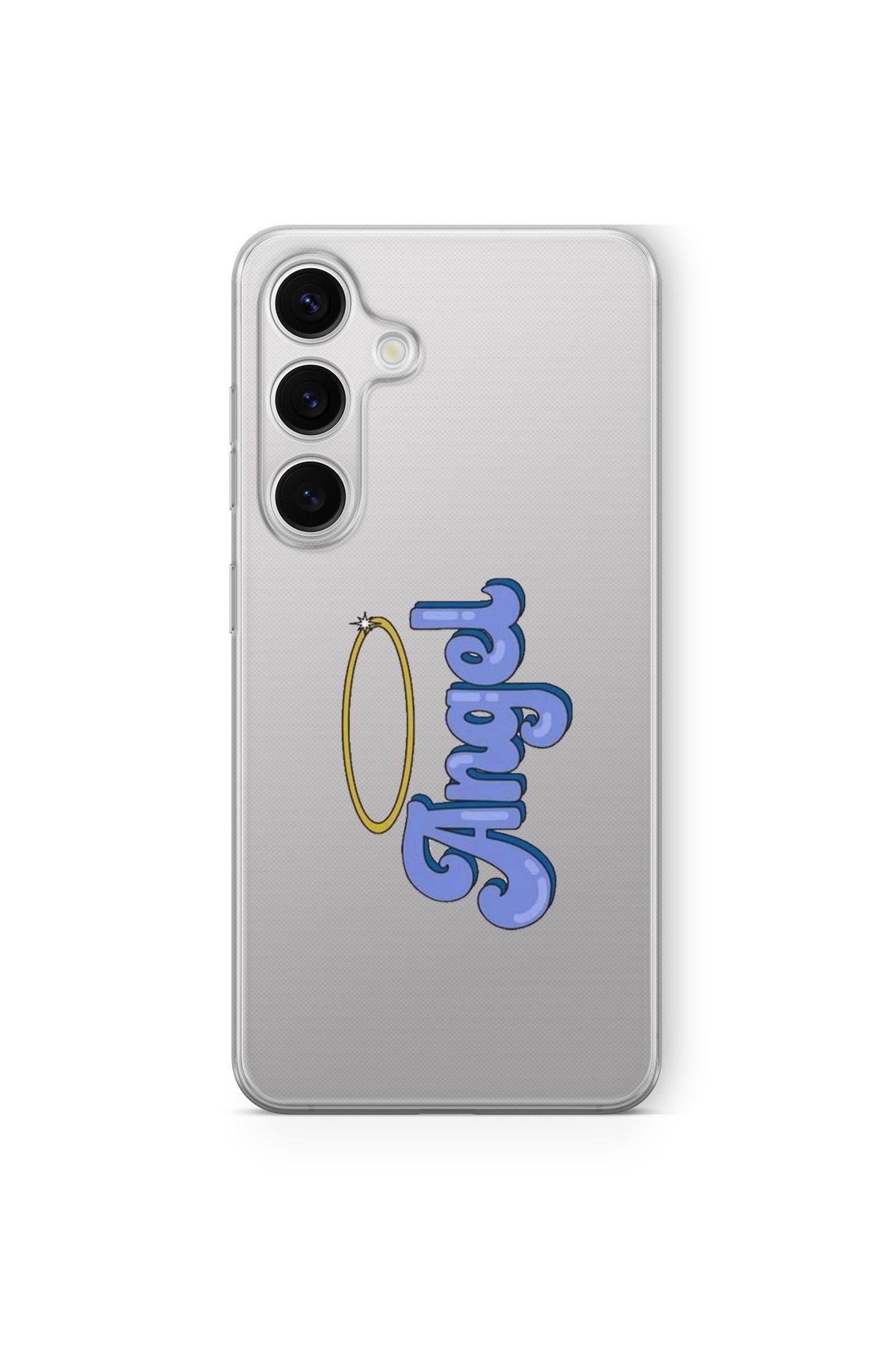 Space Star Samsung Galaxy S24 Fe Uyumlu Angel Tasarım Baskılı Şeffaf Kılıf