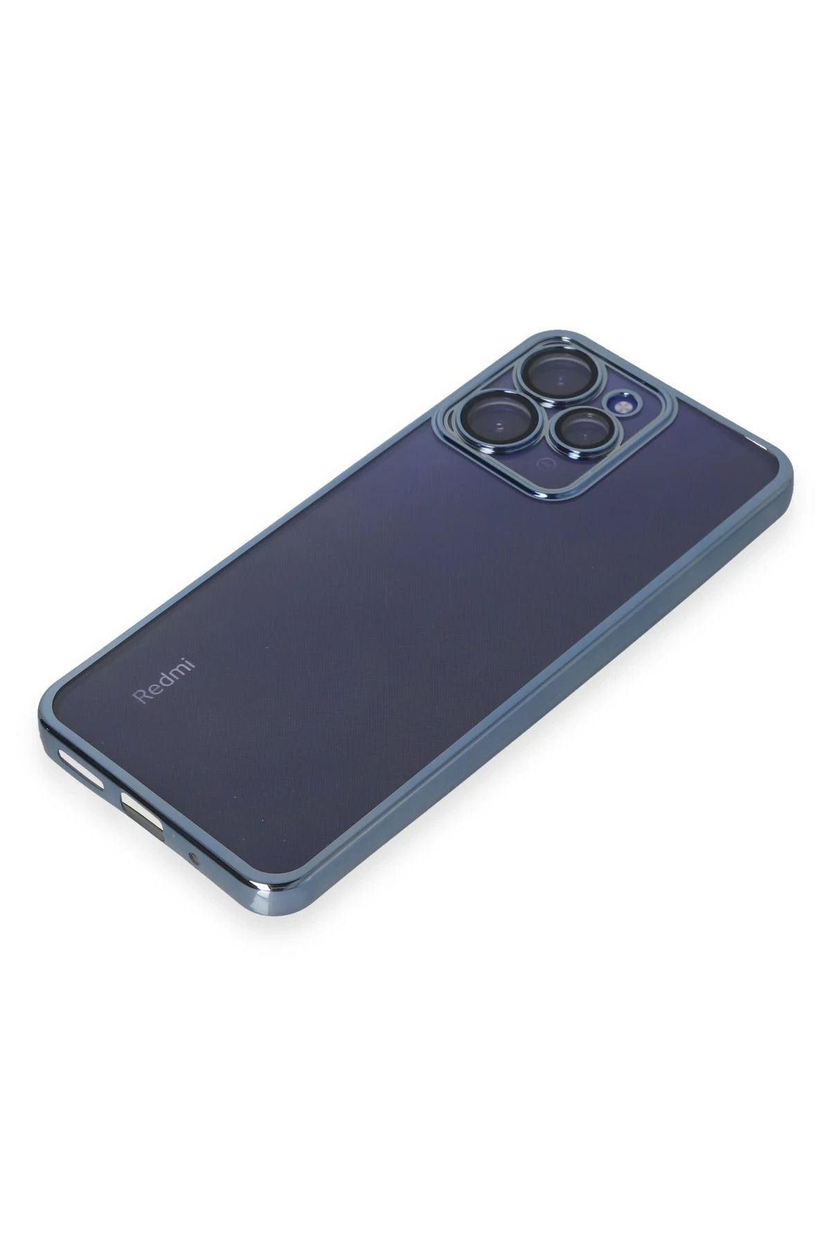 NewFace Xiaomi Redmi 12 Kılıf Lensli Silikon - Lacivert SVLRS