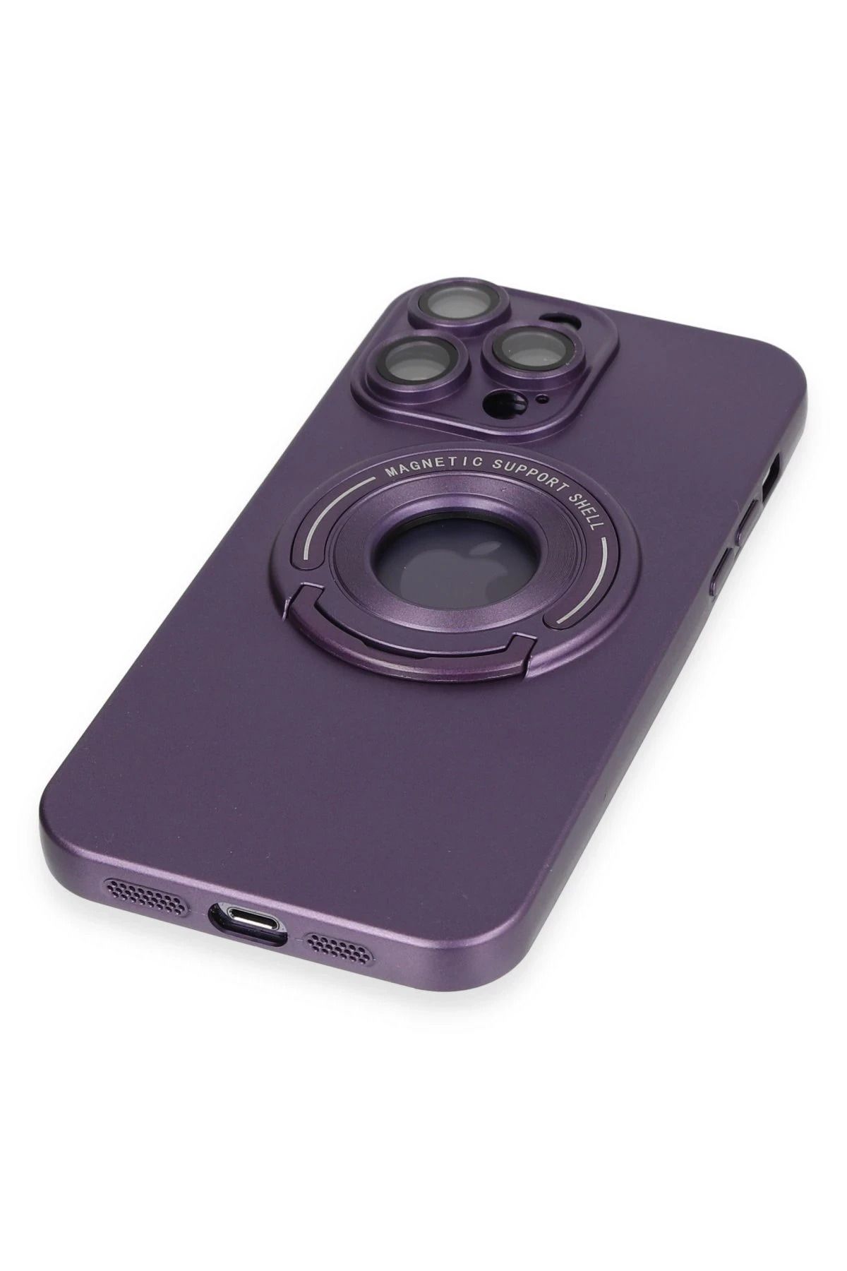 NewFace iPhone 13 Pro Max Kılıf Lukka Magneticsafe Kapak - Derin Mor FLKRY