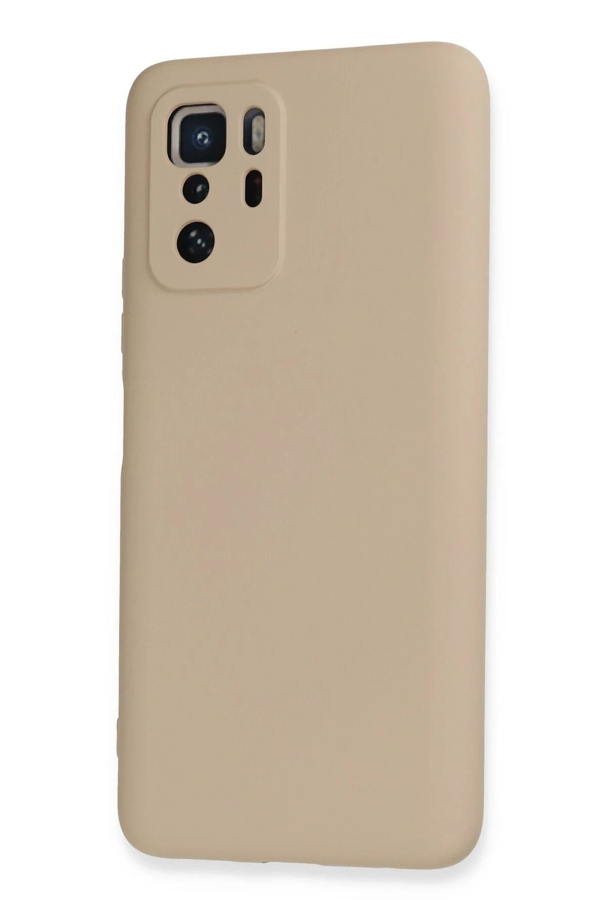 NewFace Xiaomi Poco X3 GT uyumlu  Kılıf Nano içi Kadife Silikon - Pudra SVLRS