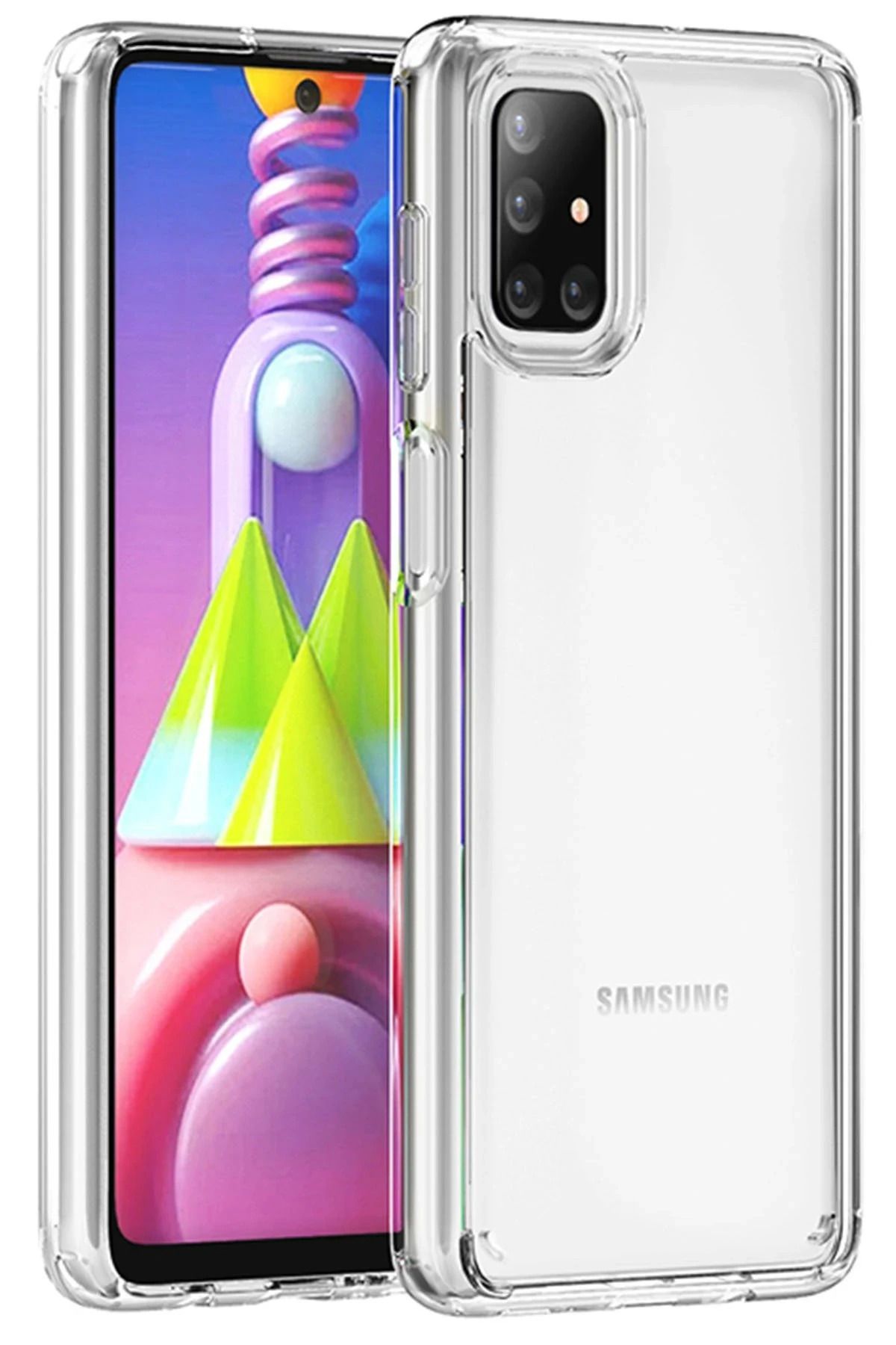 NewFace Samsung Galaxy M51 Kılıf Lüx Şeffaf Silikon NRMSA