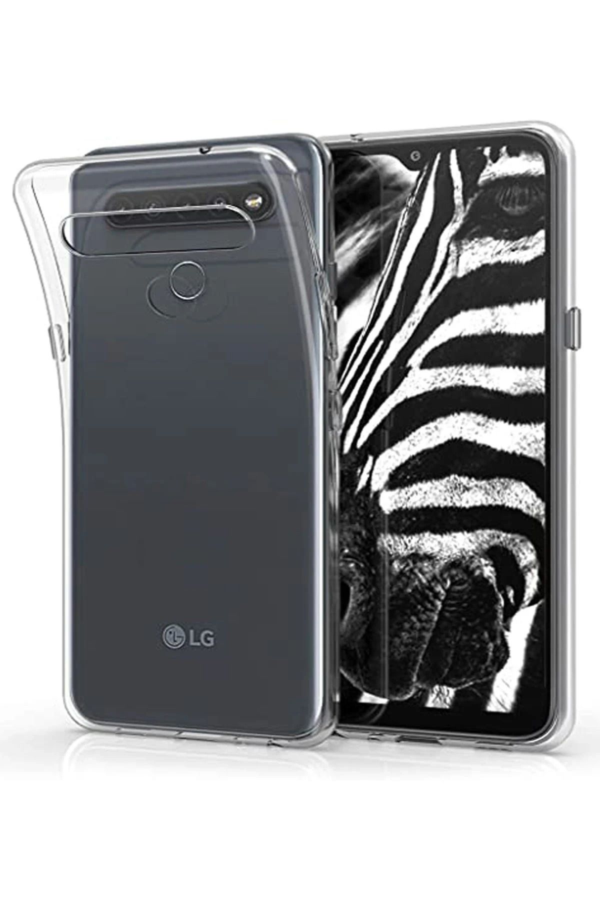 NewFace LG K41S Kılıf Lüx Şeffaf Silikon - Şeffaf SVLRS