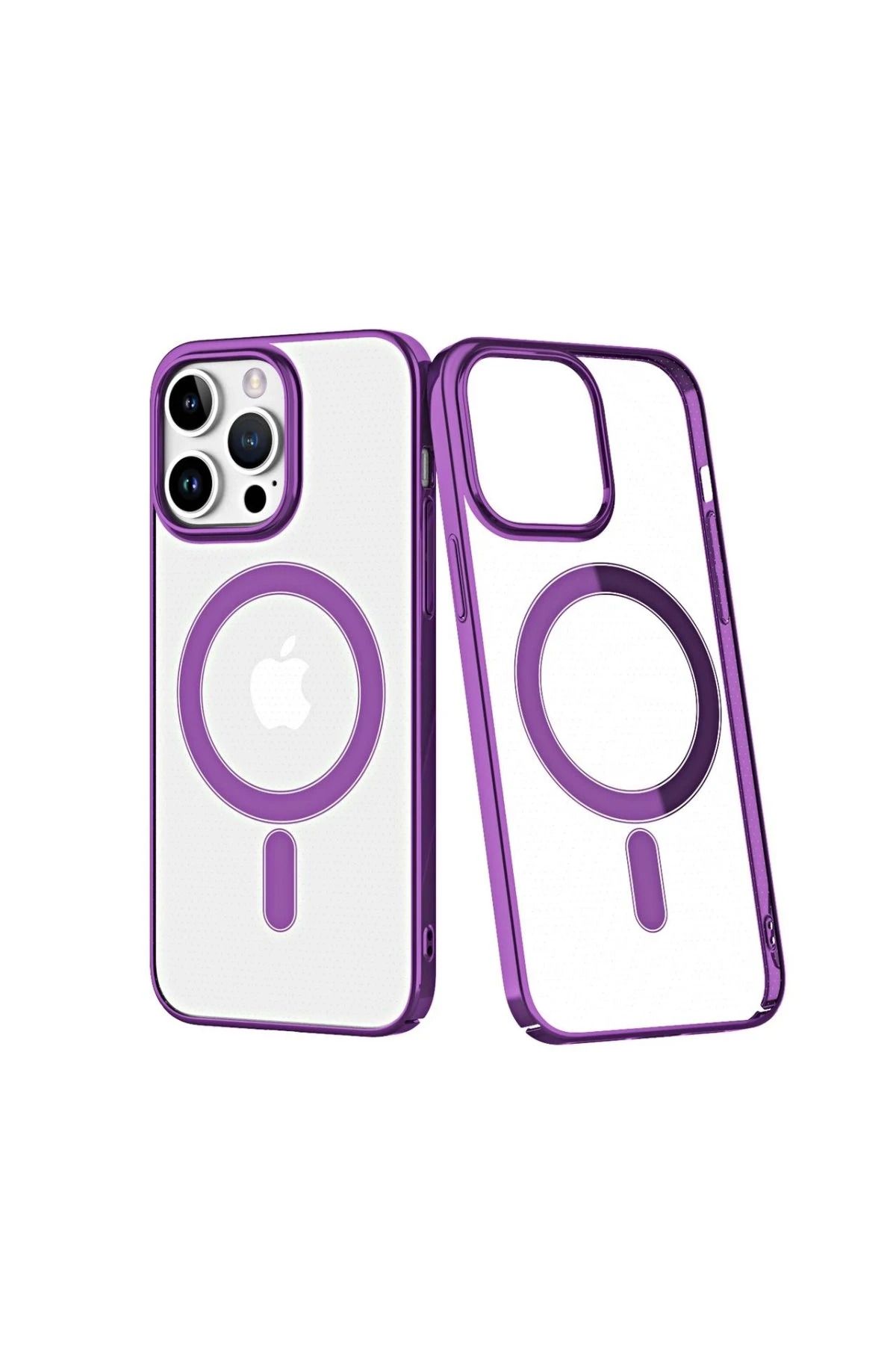 NewFace iPhone 14 Pro Kılıf Element Magneticsafe Sert Kapak - Mor SVLRS