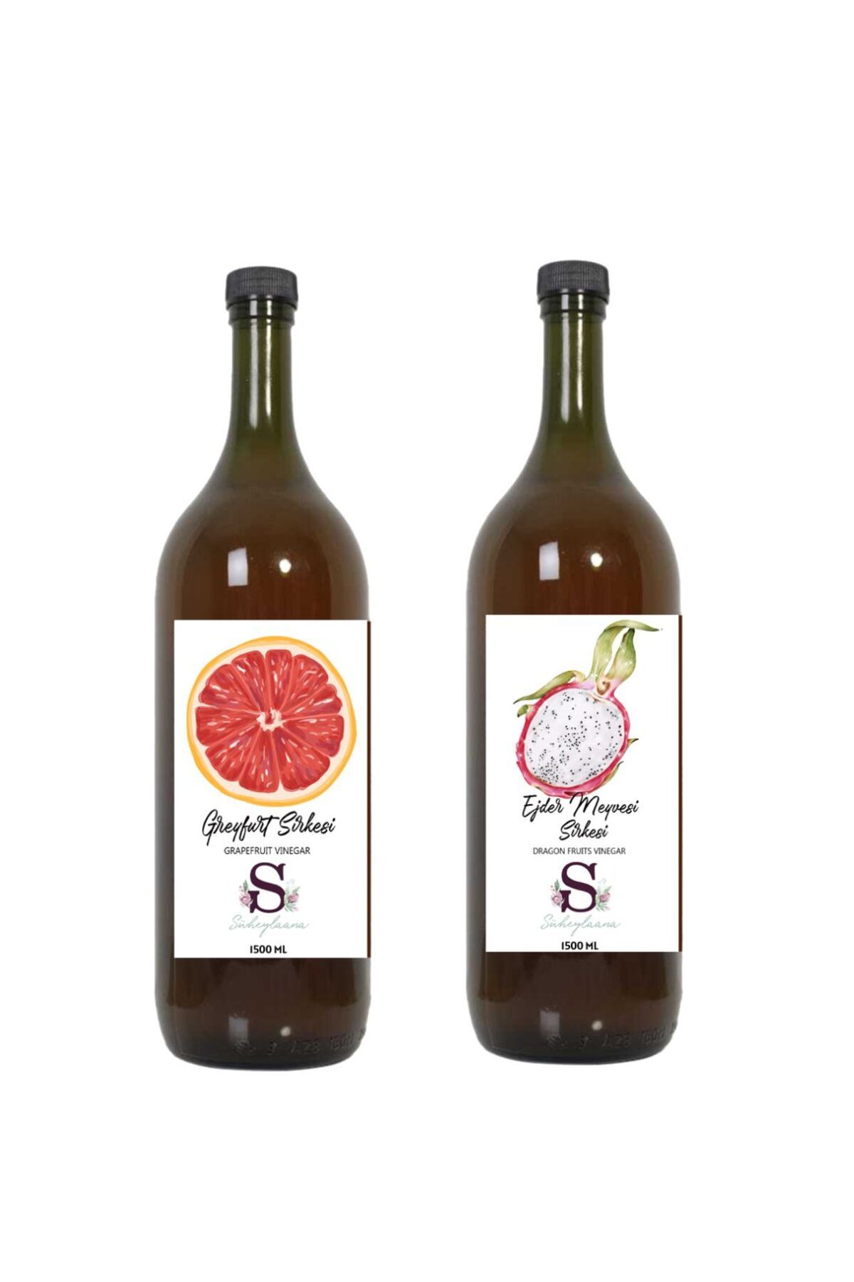 Süheylaana Doğal Greyfurt Sirkesi 1500 Ml - Doğal Ejder Meyvesi Sirkesi 1500 Ml