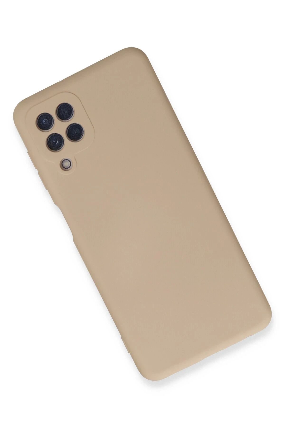 NewFace Galaxy A22 Kılıf Nano içi Kadife Silikon - Pudra BSTMY