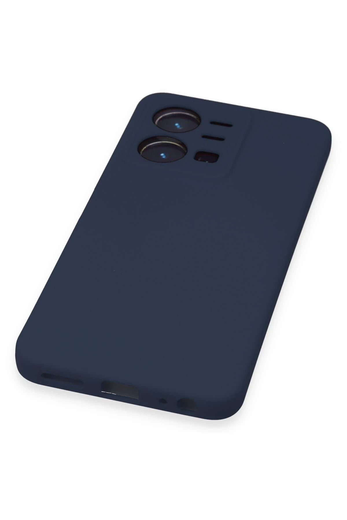 NewFace Vivo Y35 Uyumlu Kılıf Nano içi Kadife Silikon - Lacivert SVLRS
