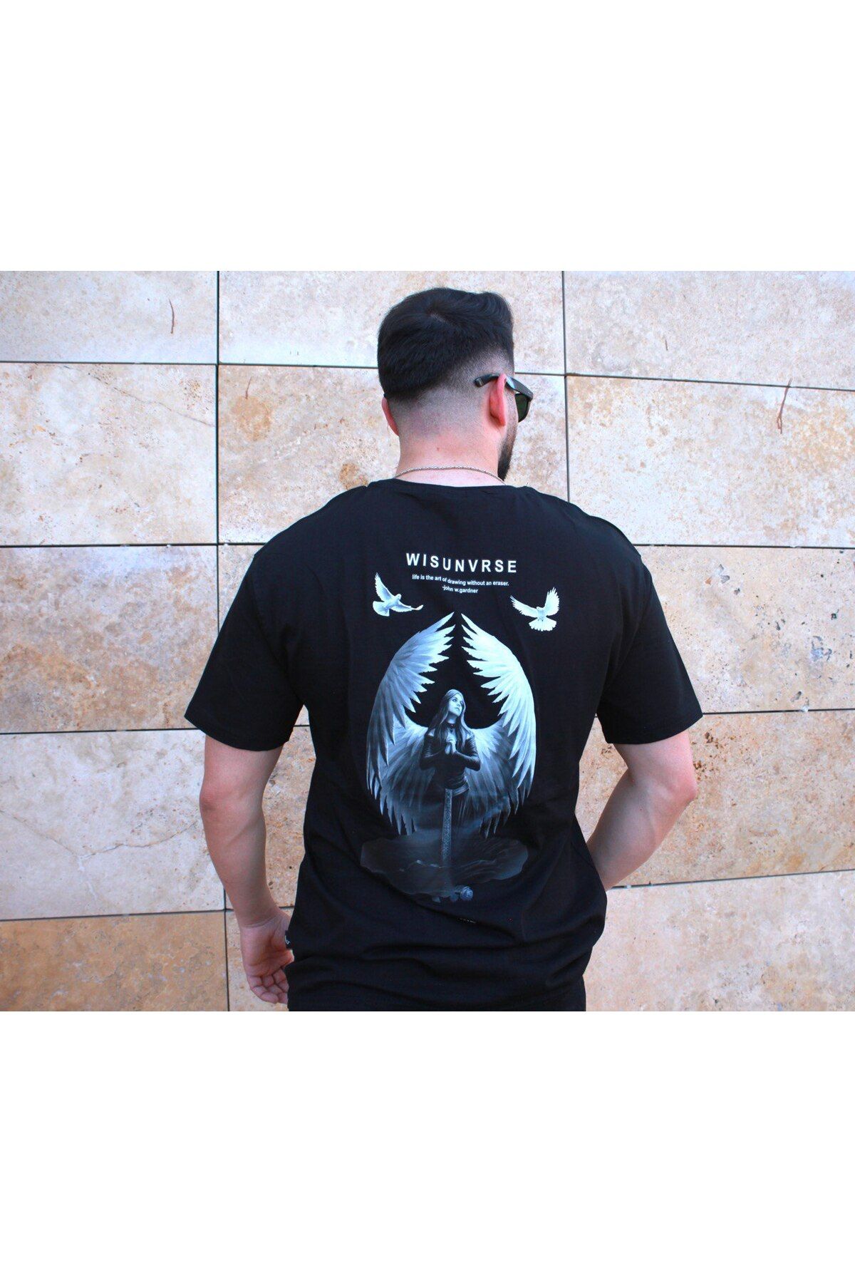 Butik %100 Pamuk Ön ve Arka Baskılı Oversize Tshirt - Rahat ve Tarz Tasarım