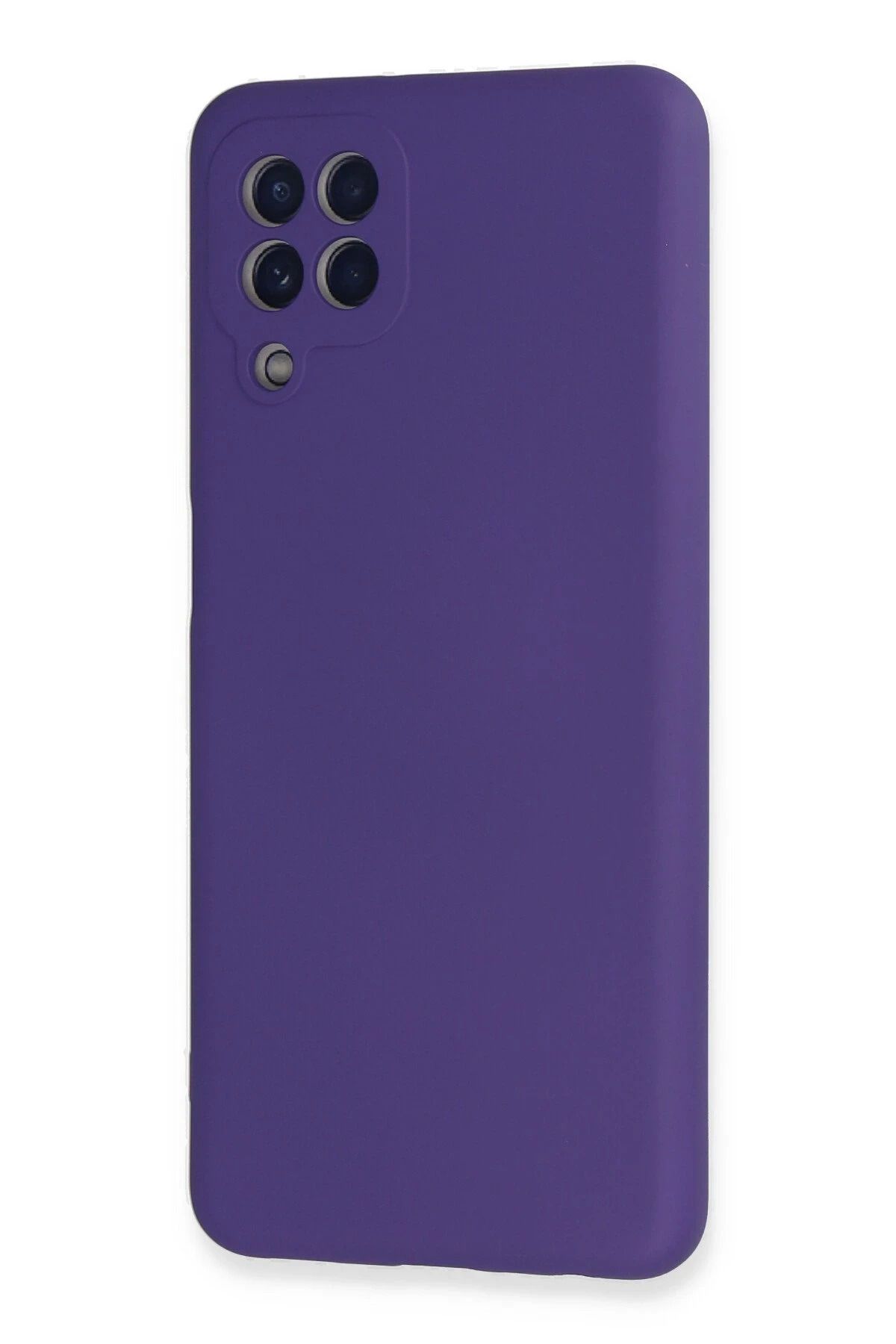 NewFace Galaxy A22 Uyumlu Kılıf Nano içi Kadife Silikon - Mor BSTMY
