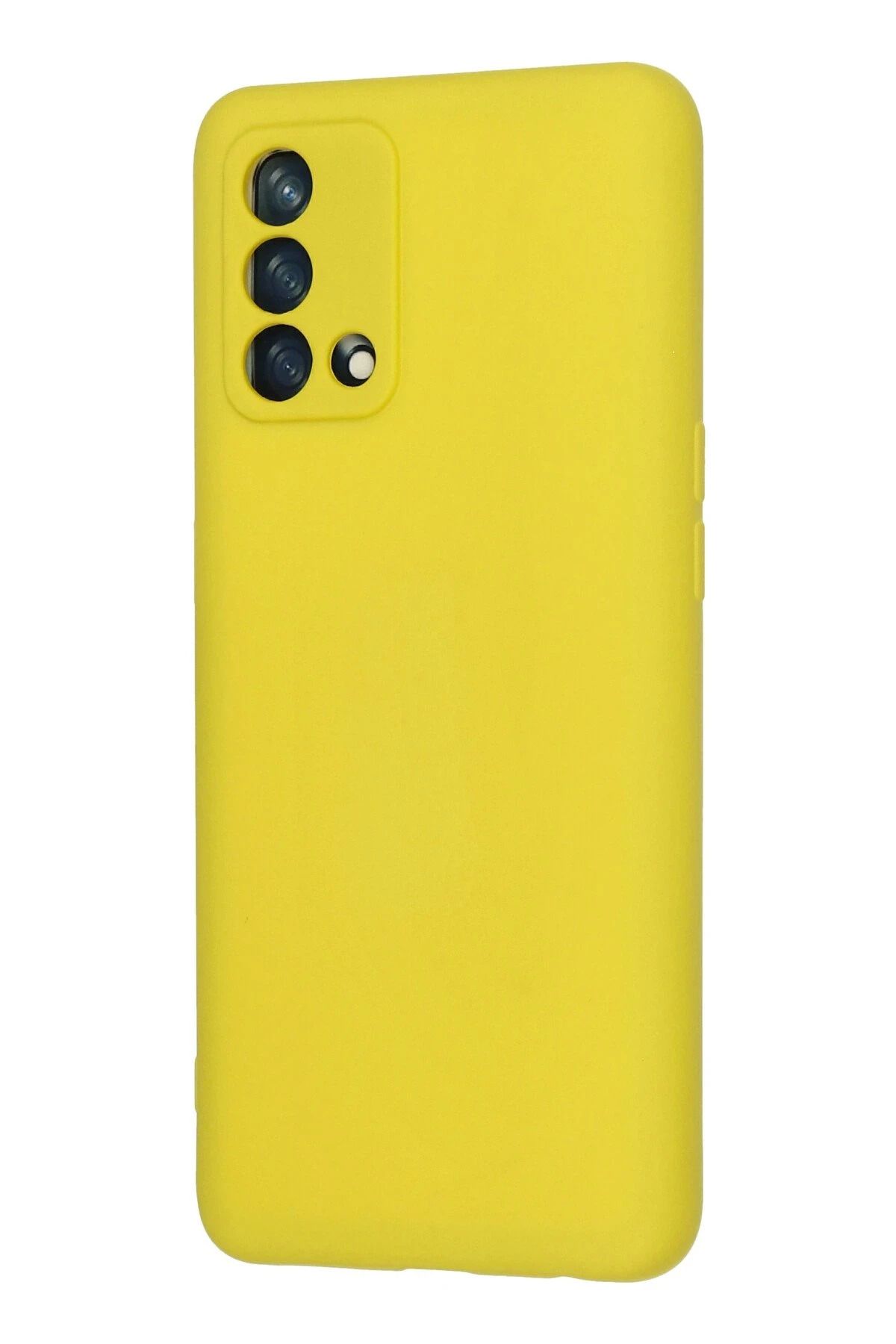 NewFace A74 4G Uyumlu Kılıf Nano içi Kadife Silikon - Sarı SVLRS