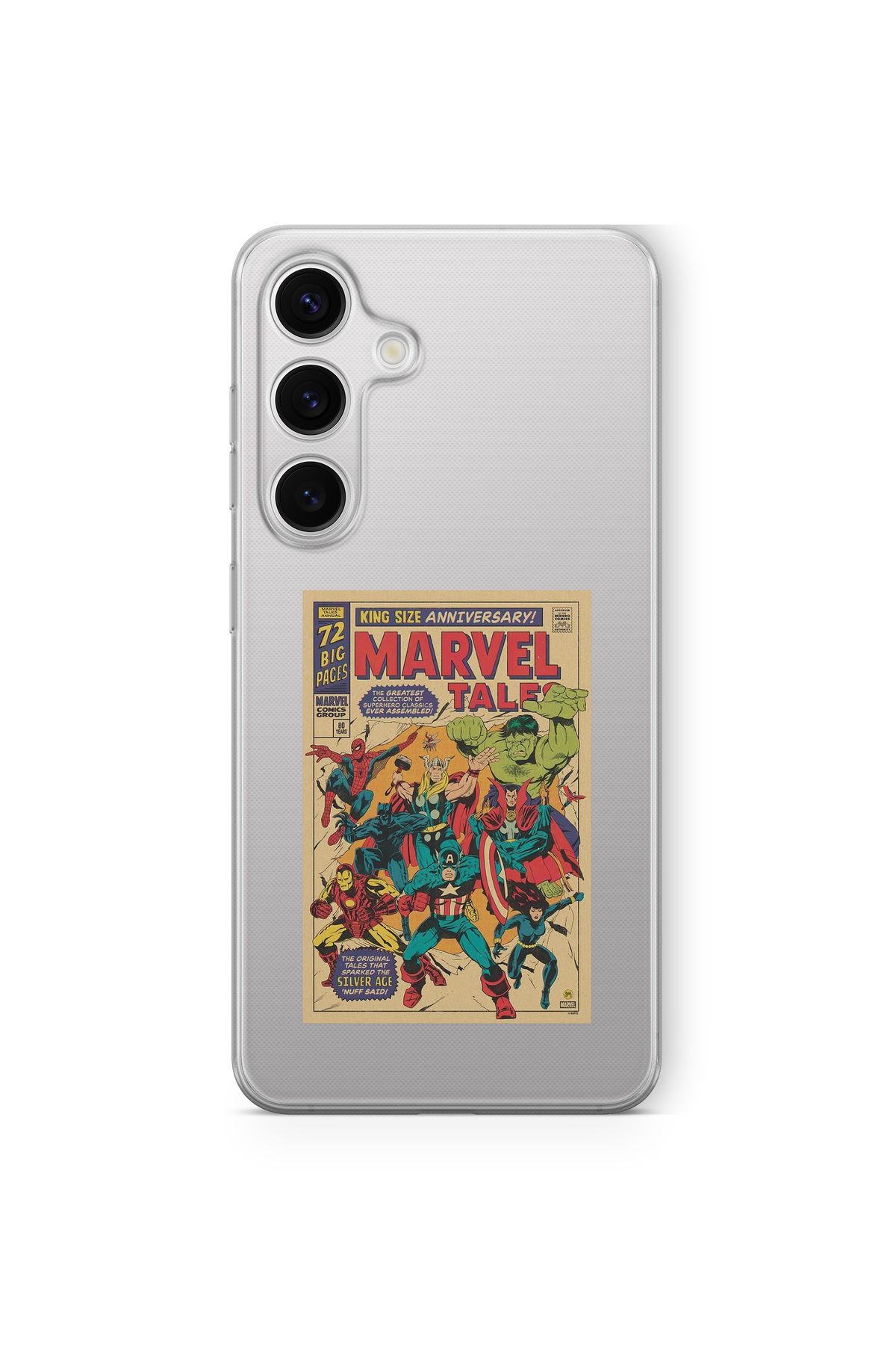 Space Star Samsung Galaxy M34 5G Uyumlu Marvel Tales Tasarım Baskılı Şeffaf Kılıf