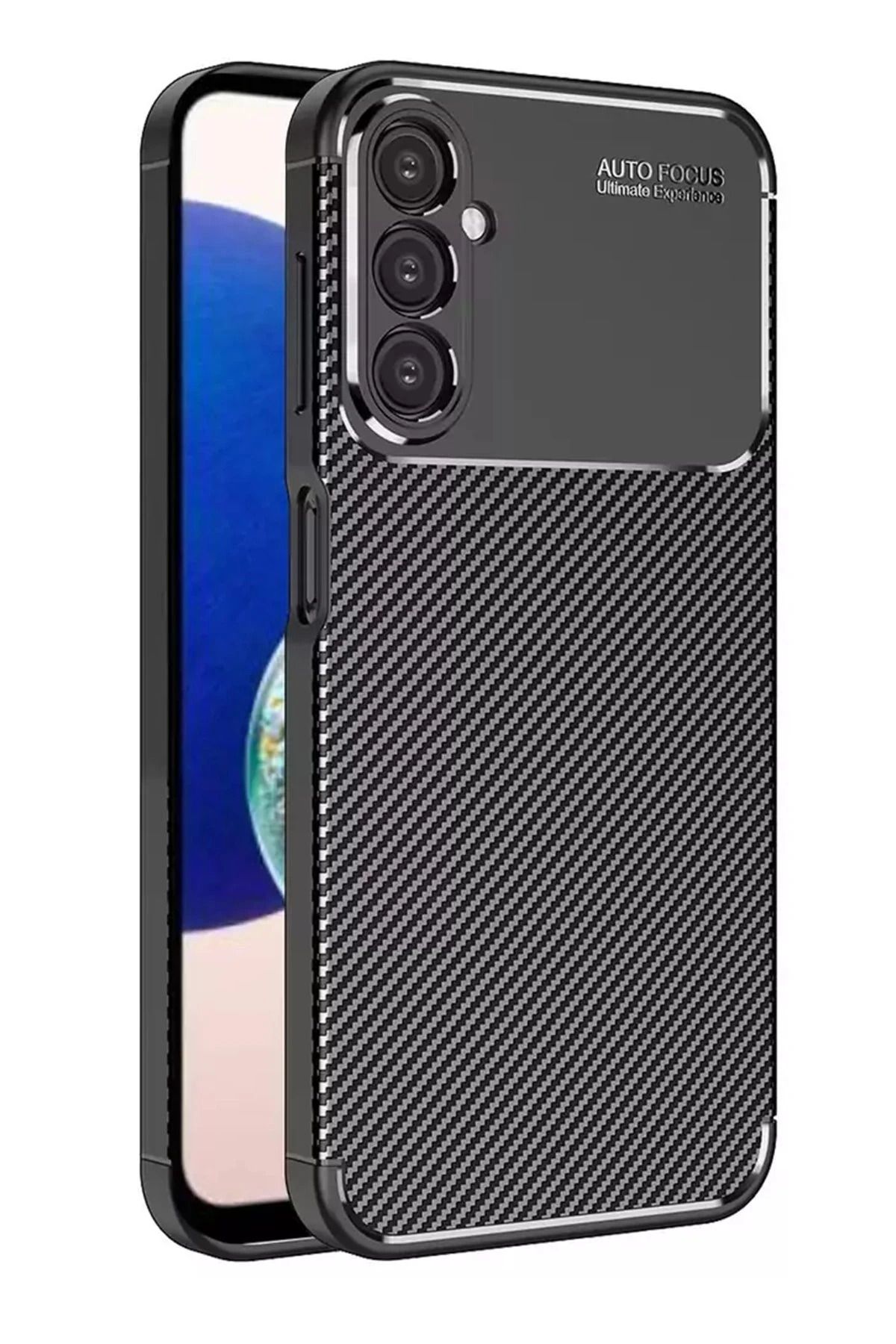 NewFace Samsung Galaxy A05S Kılıf Auto Focus Karbon Kapak - Siyah SVLRS