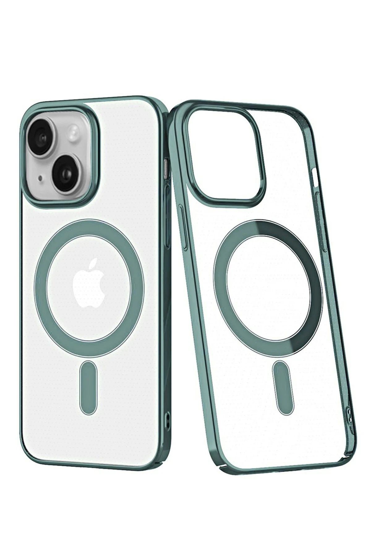 NewFace iPhone 14 Plus uyumluKılıf Element Magneticsafe Sert Kapak - Köknar Yeşili SVLRS