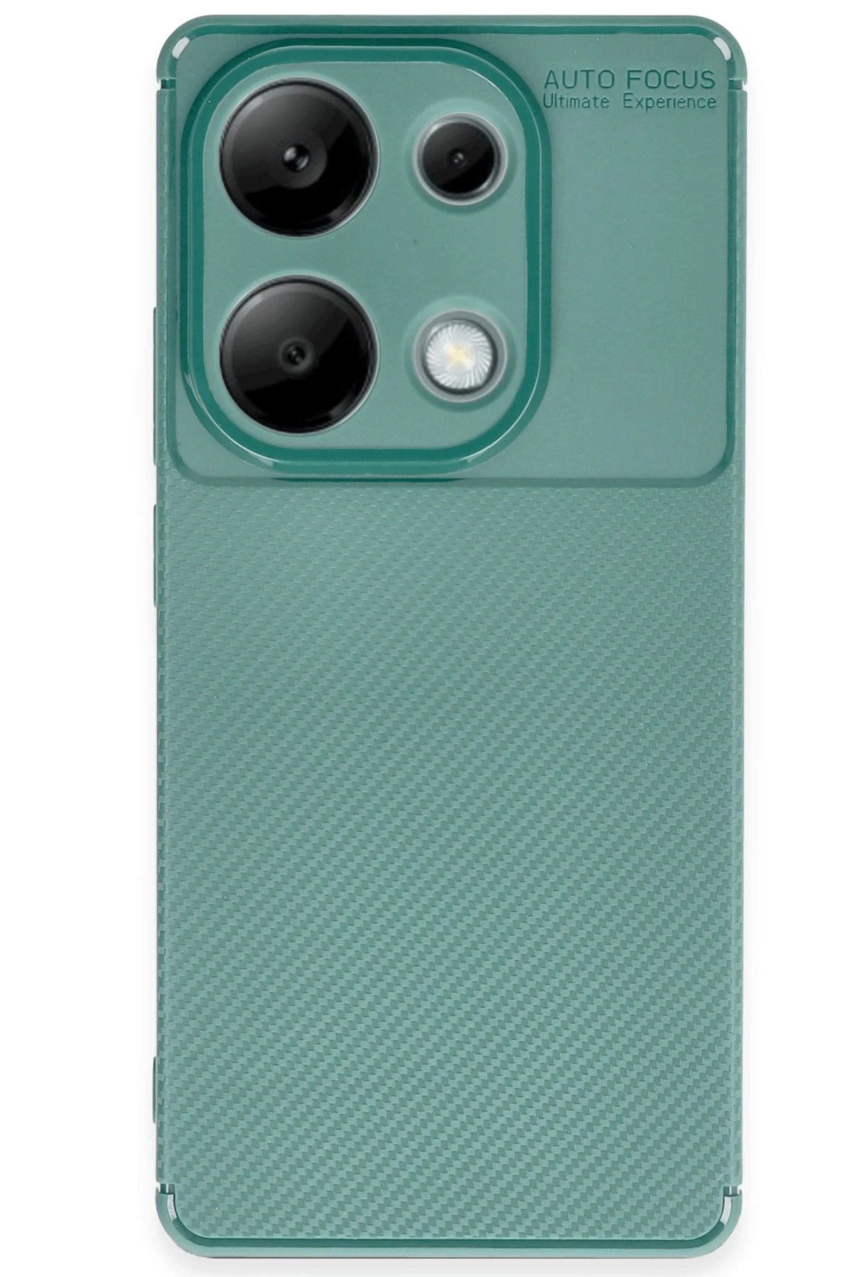 NewFace Xiaomi Redmi Note 13 Pro 4G Kılıf Auto Focus Karbon Kapak - Koyu Yeşil GLSTD