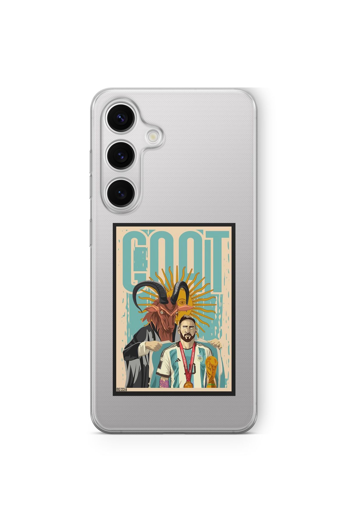 Space Star Samsung Galaxy A25 Uyumlu Goat Messi Tasarım Baskılı Şeffaf Kılıf