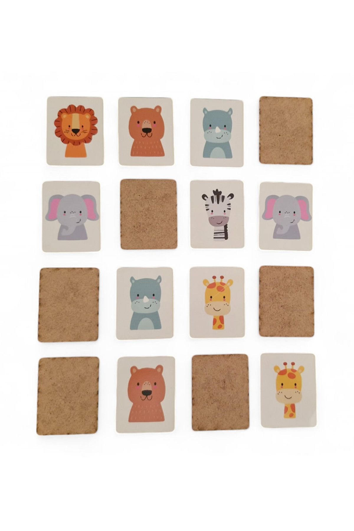 Fizello Ahşap Hayvanlar Eğitici Öğretici Eşleştirme Kartları Bebek Çocuk Oyuncak fotoğrafı 6 (önizleme)