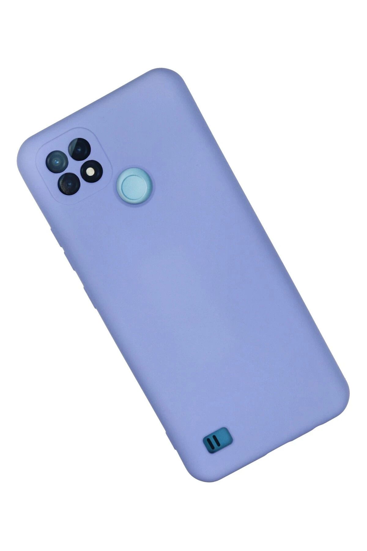 NewFace Realme C21 Uyumlu Kılıf Nano içi Kadife Silikon - Lila BSTMY