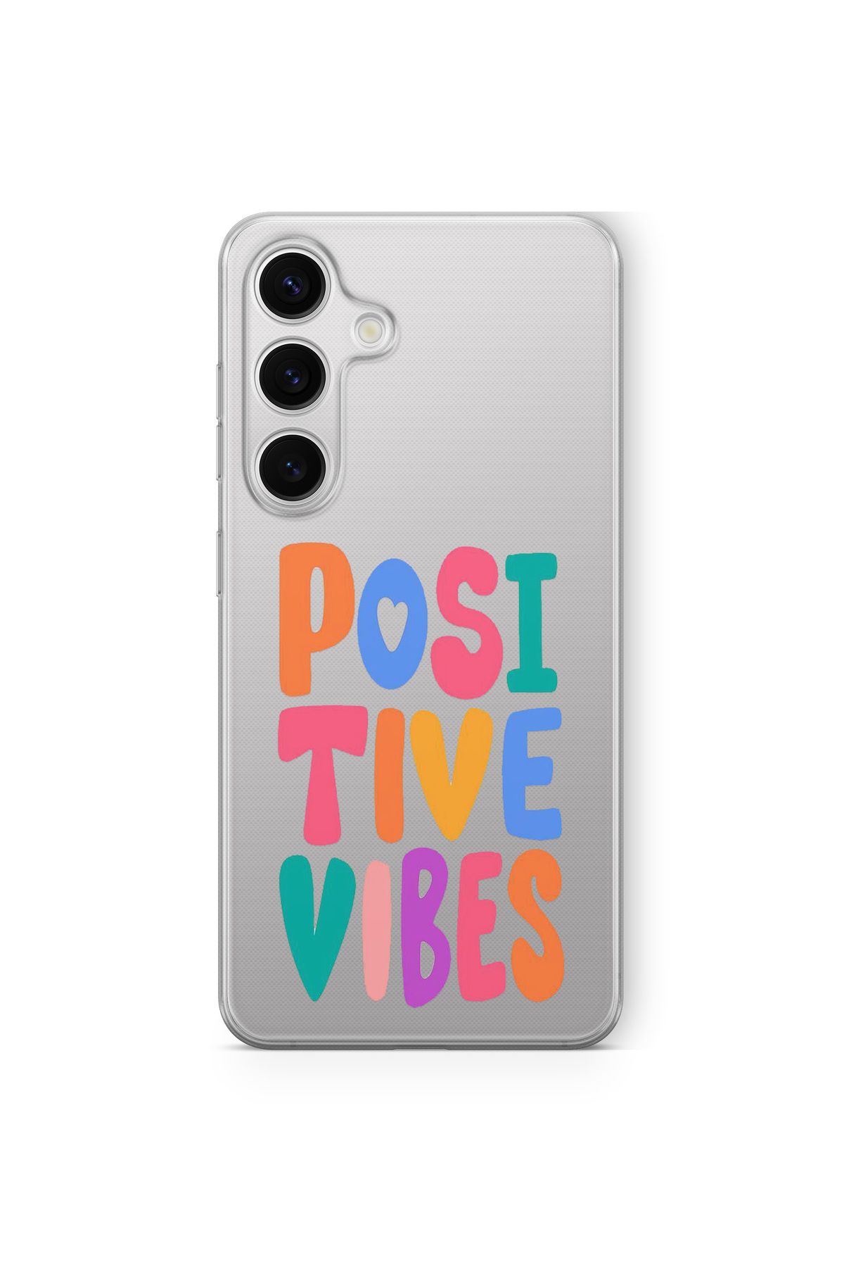 Space Star Samsung Galaxy A25 Uyumlu Positive Vibes Tasarım Baskılı Şeffaf Kılıf