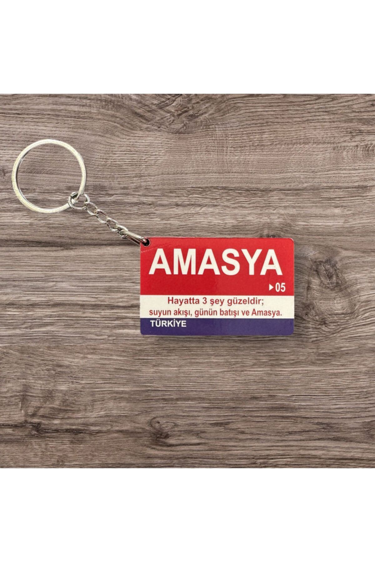 RoyalVance Amasya Ahşap Anahtarlık – İl ve Şehir Temalı Hediyelik