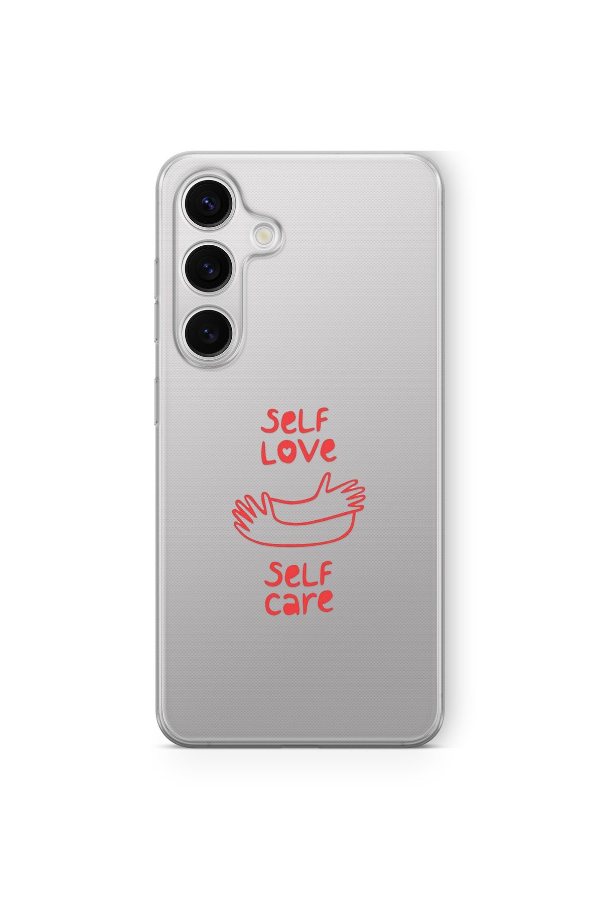 Space Star Samsung Galaxy S24 Fe Uyumlu Self Love Tasarım Baskılı Şeffaf Kılıf