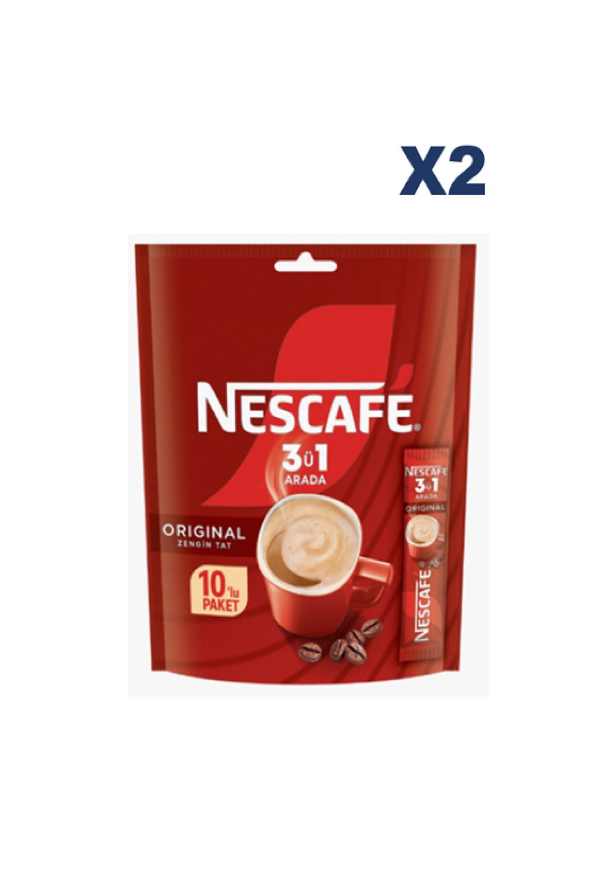 Nescafe 3ü 1 Arada Original 2 Adet 10'lu Paket