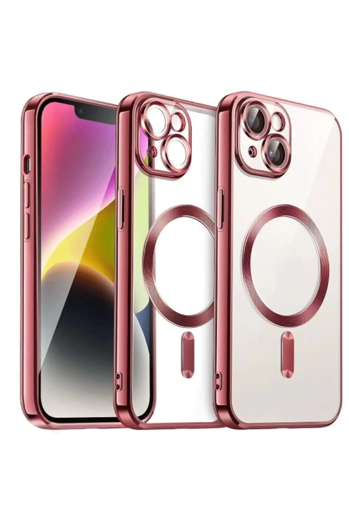NewFace iPhone 15 Kılıf Kross Magneticsafe Kapak - Kırmızı SVLRS
